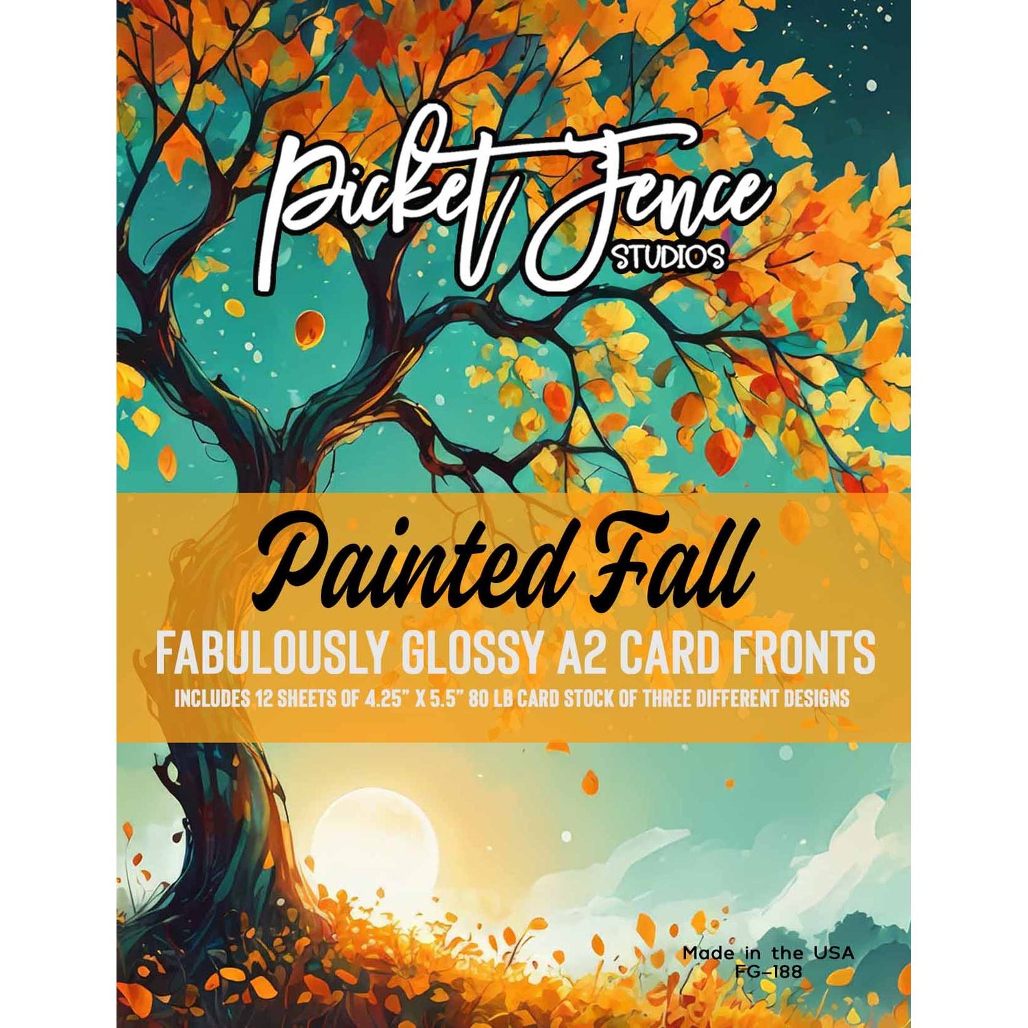 Fabulously Glossy A2 Card Fronts - Painted Fall