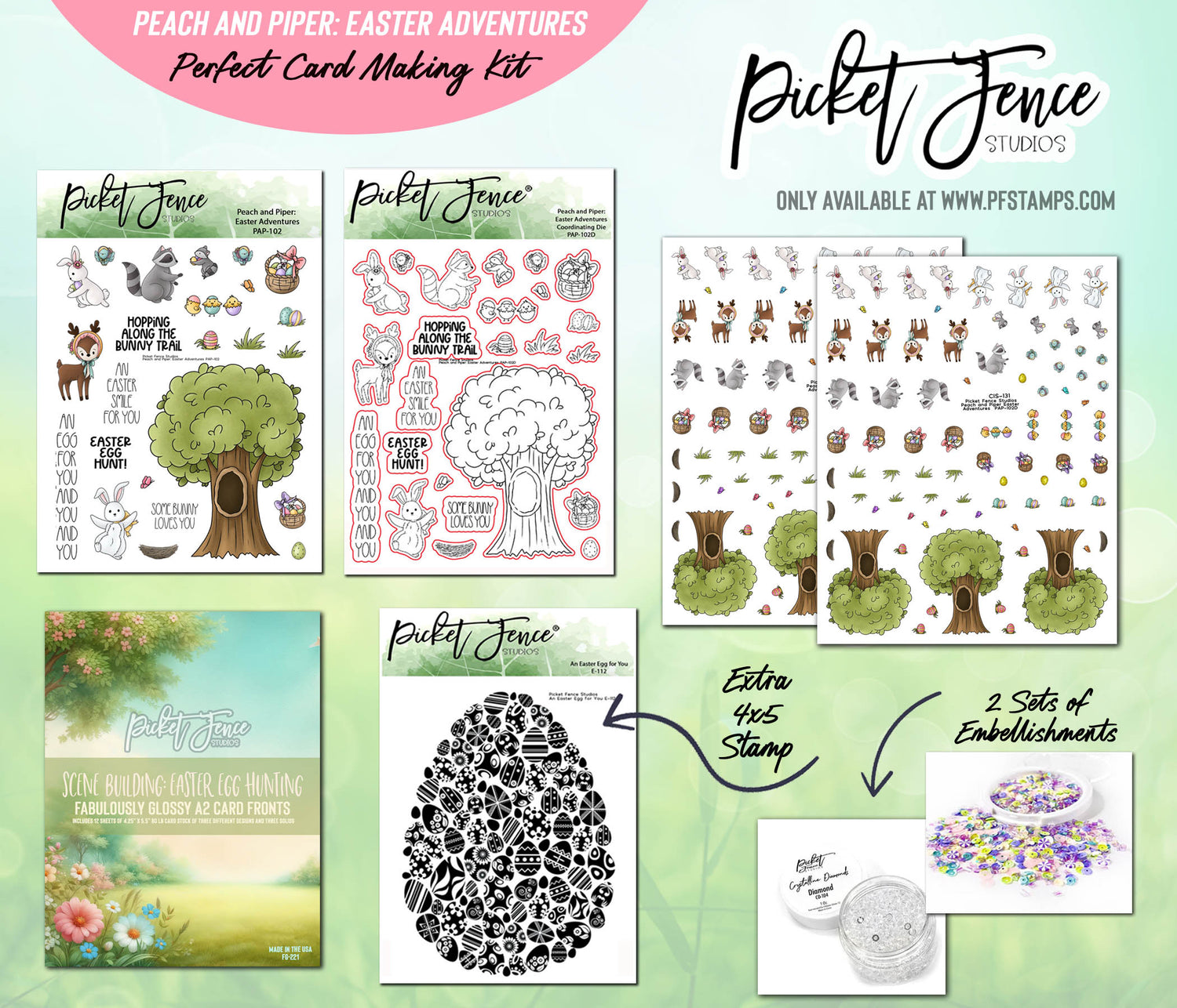 Perfect Card Making Kit: Peach and Piper: Easter Adventures - $50 off
