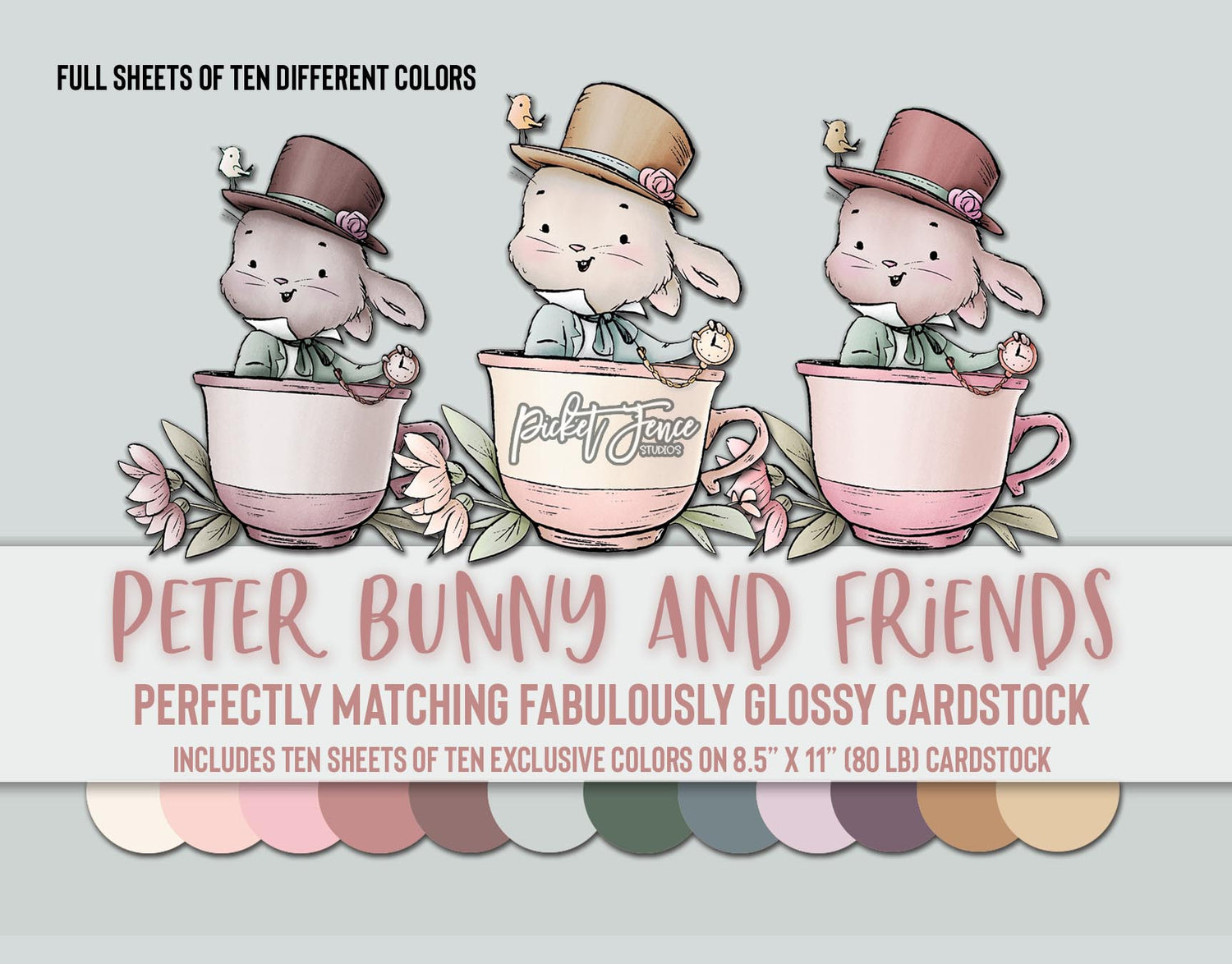 Perfect Matching Fabulously Glossy Cardstock: Peter Bunny and Friends (Full Sheets)
