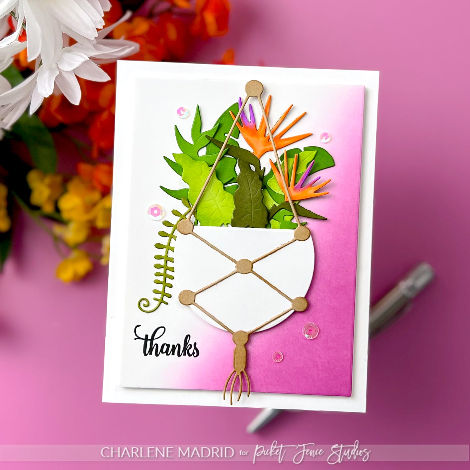 sizzix hanging planter die Picket Fence Studios -Clear Photopolymer Stamps