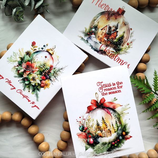 Fabulously Glossy A2 Card Fronts - A Watercolor Christmas