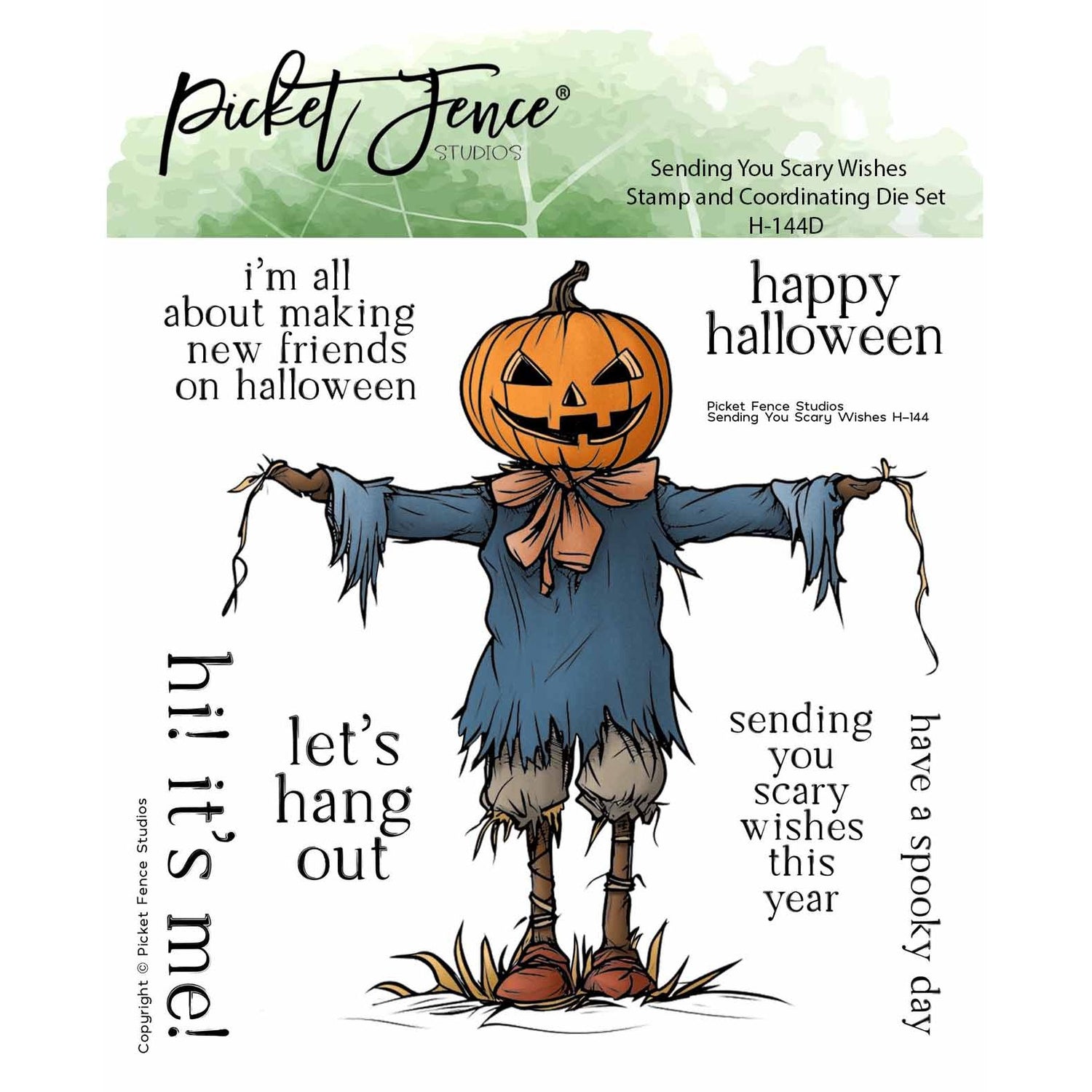 Sending You Scary Wishes - Stamp and Coordinating Die Set with Colored Image Sheet