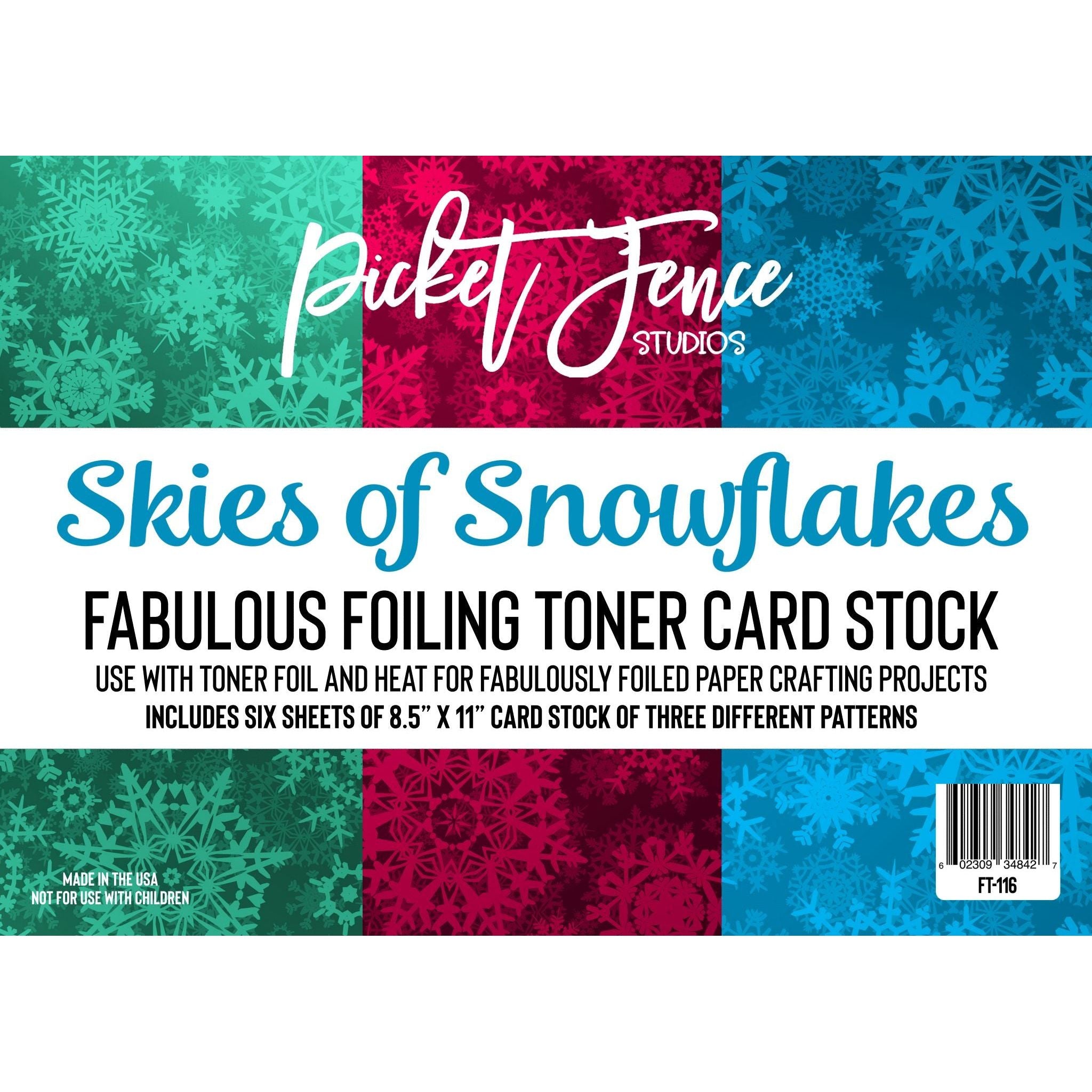 Fabulous Foiling Toner Card Stock - Skies of Snowflakes