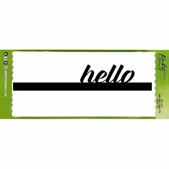 Slim Line Hello Word Topper Die