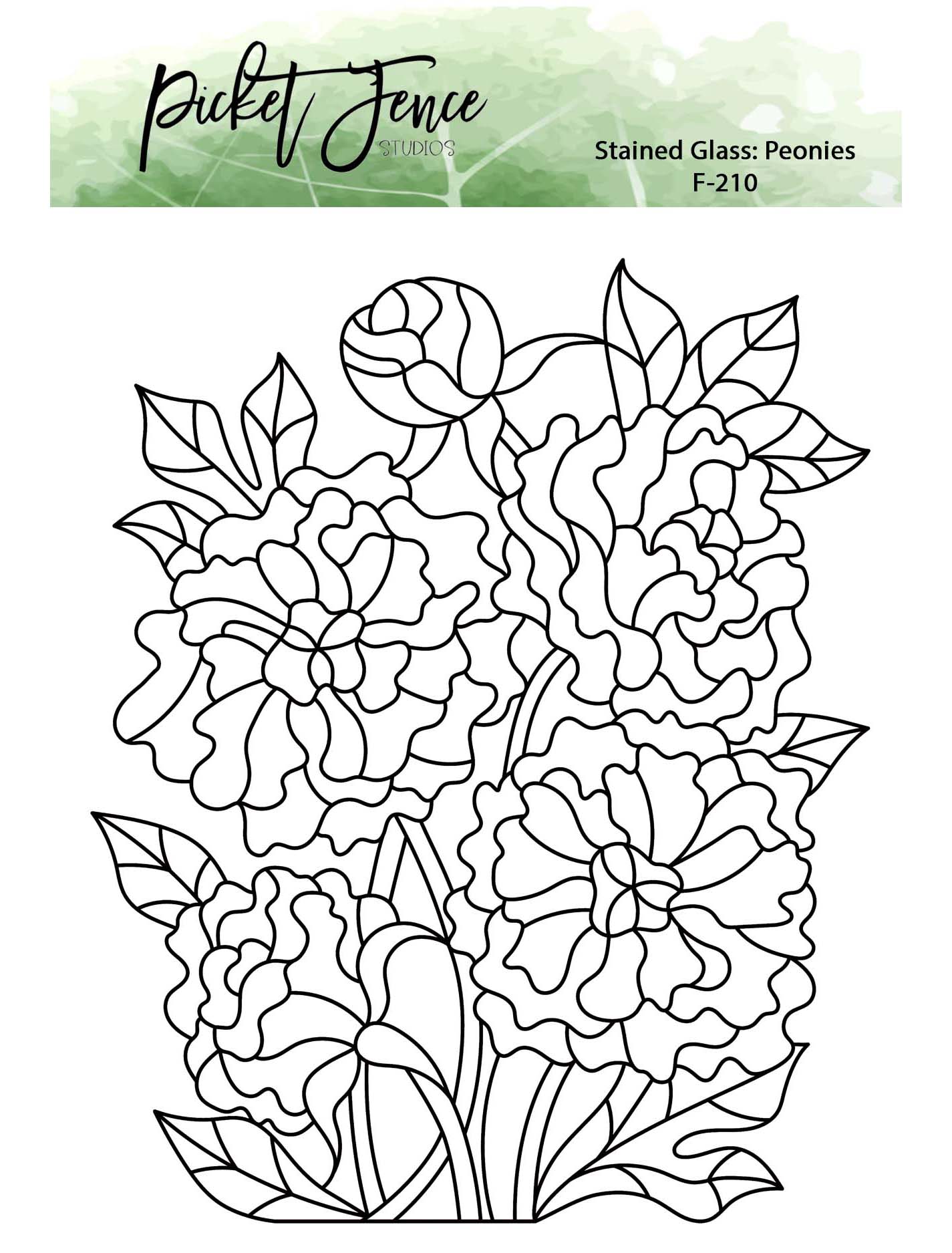 Stained Glass: Peonies