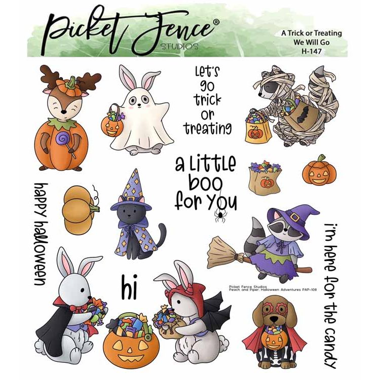 Peach and Piper: Halloween Adventures - Stamp and Coordinating Die Set