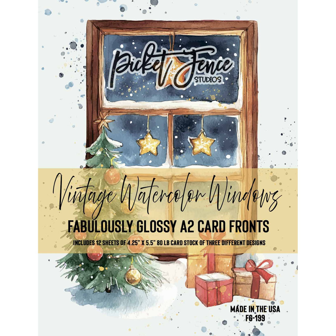 Fabulously Glossy A2 Card Fronts - Vintage Watercolor Windows