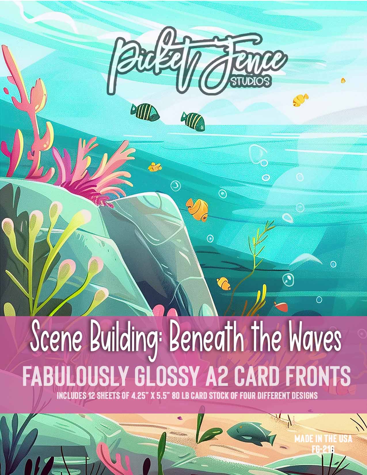 Fabulously A2 Glossy Card Fronts: Beneath the Waves