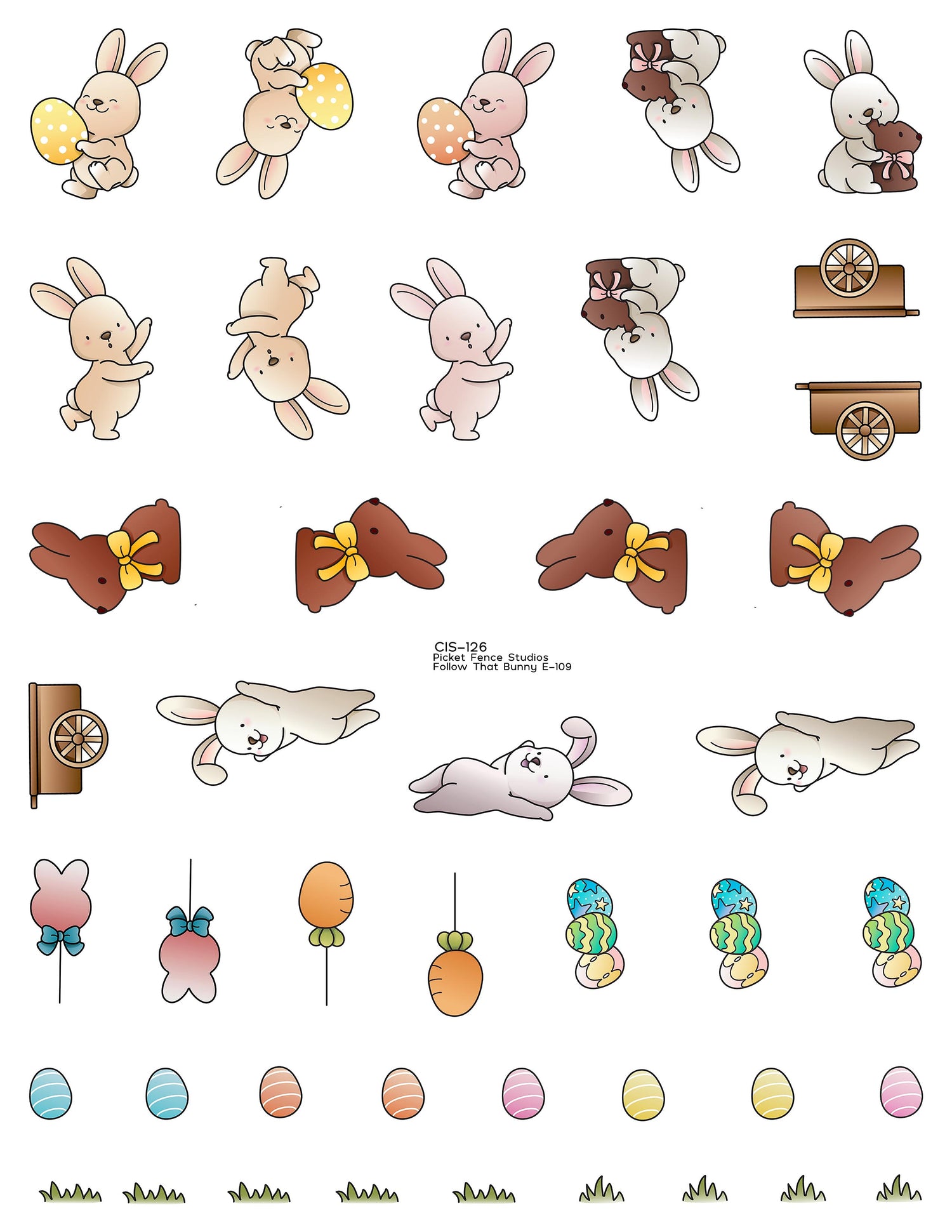 Colored Image Sheet - Follow That Bunny