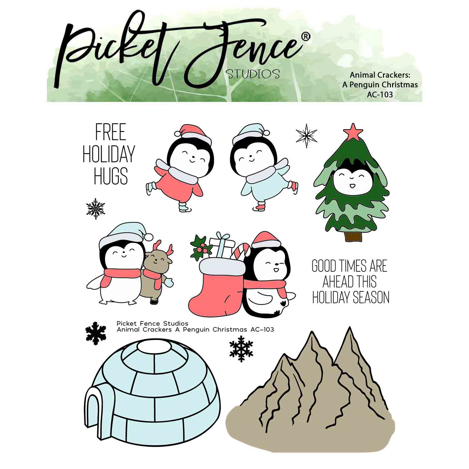 Animal Crackers: A Penguin Christmas with Coordinating Die Set