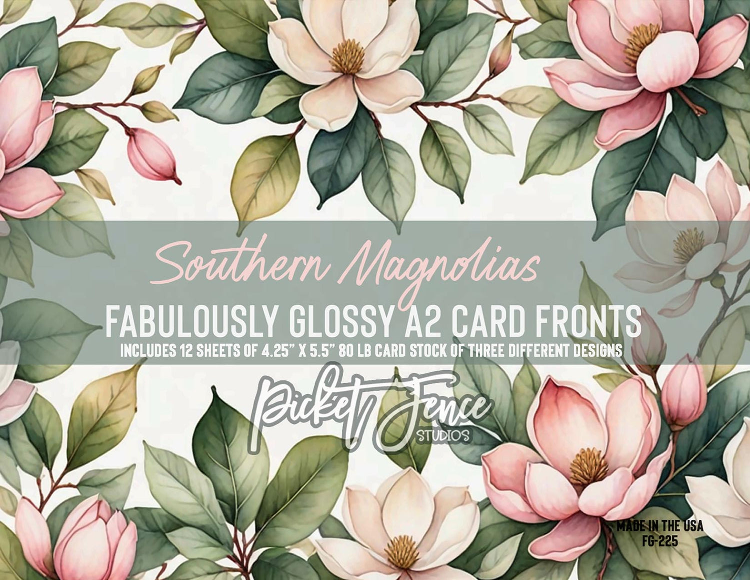 Fabulously A2 Glossy Card Fronts: A2 Southern Magnolias
