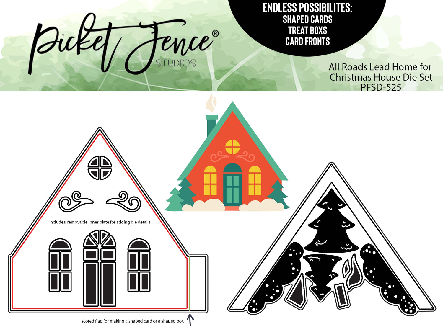 All Roads Lead Home for Christmas House Die Set