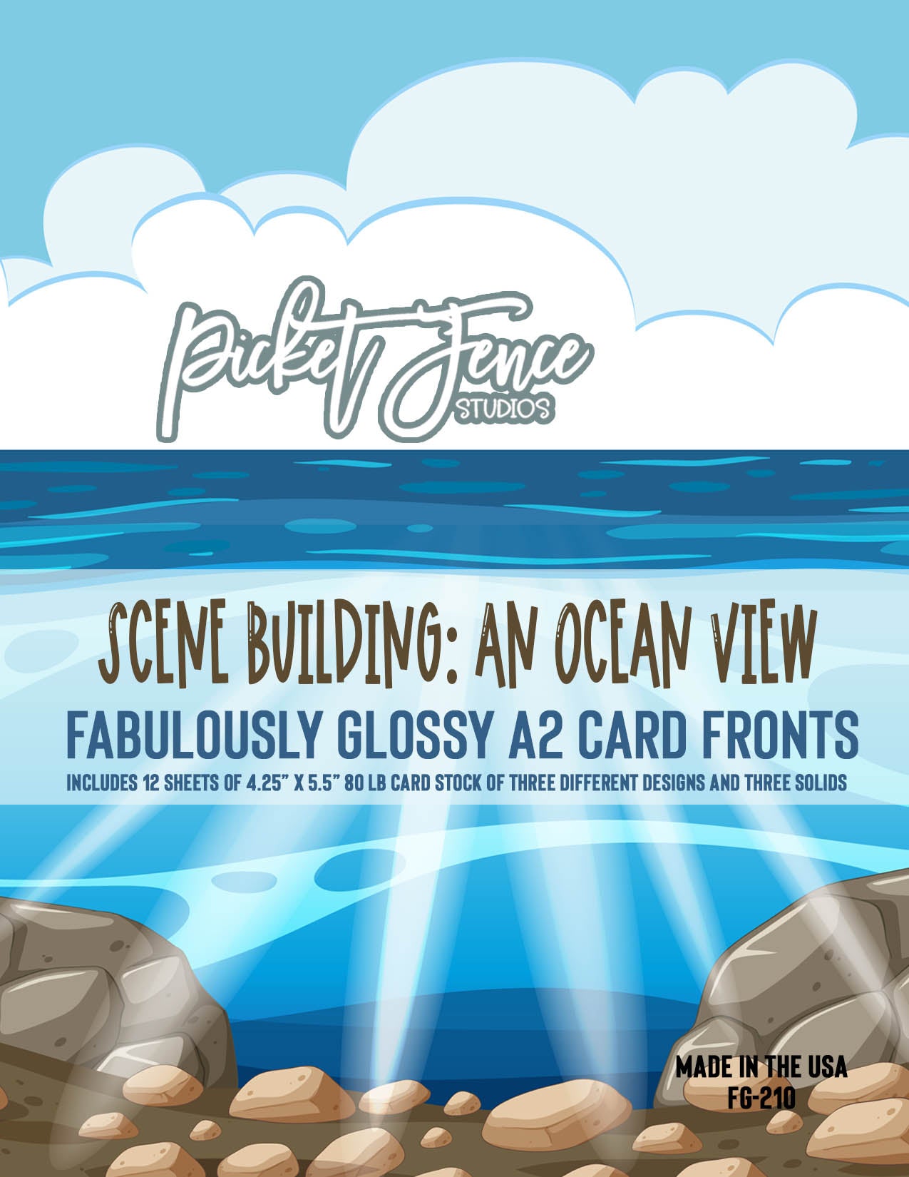 Fabulously A2 Glossy Card Fronts: Scene Building: An Ocean View