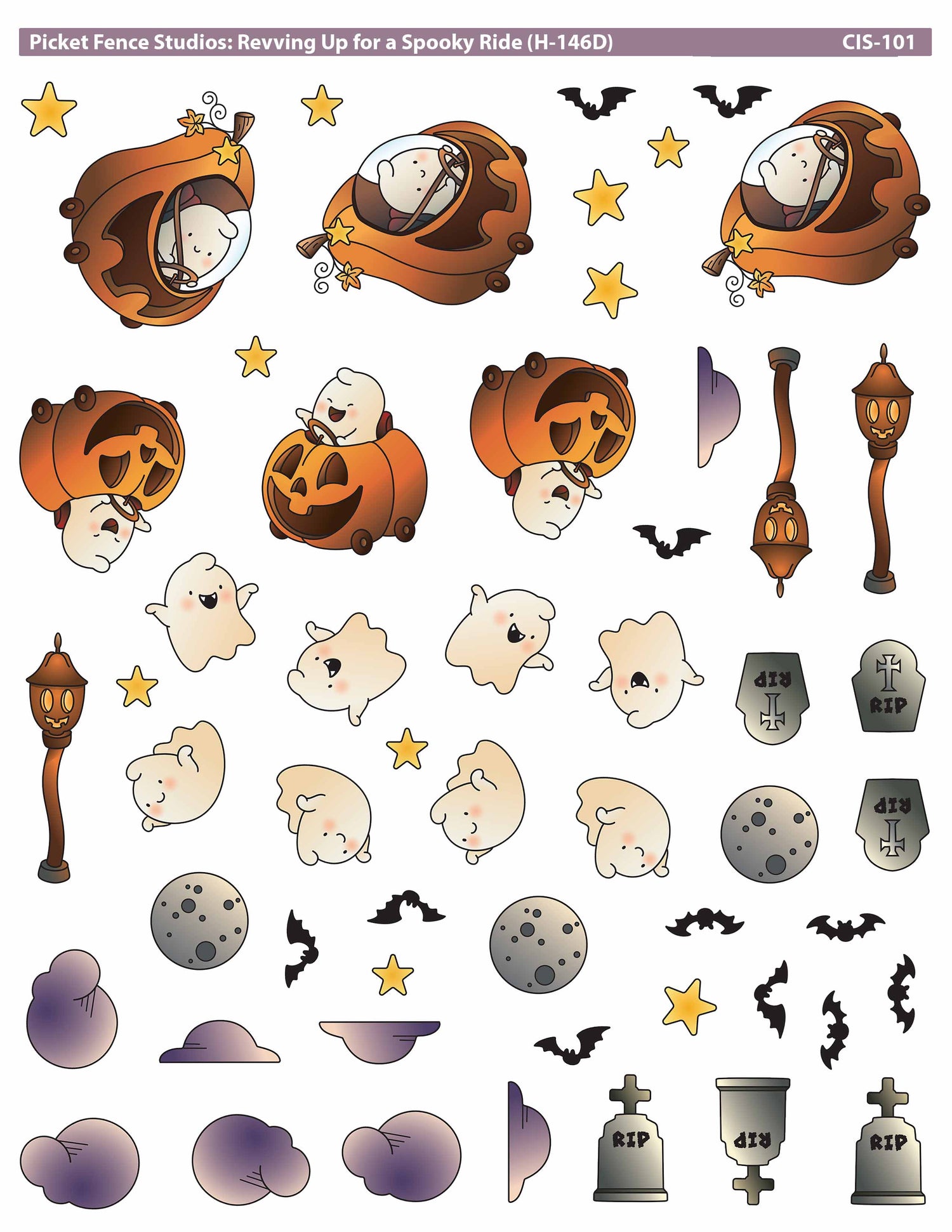 Colored Image Sheet - Revving Up for a Spooky Ride (Yuzu Nook)