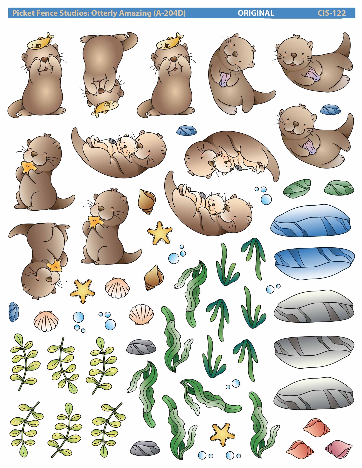 Colored Image Sheet: Otterly Amazing (Original Orientation)