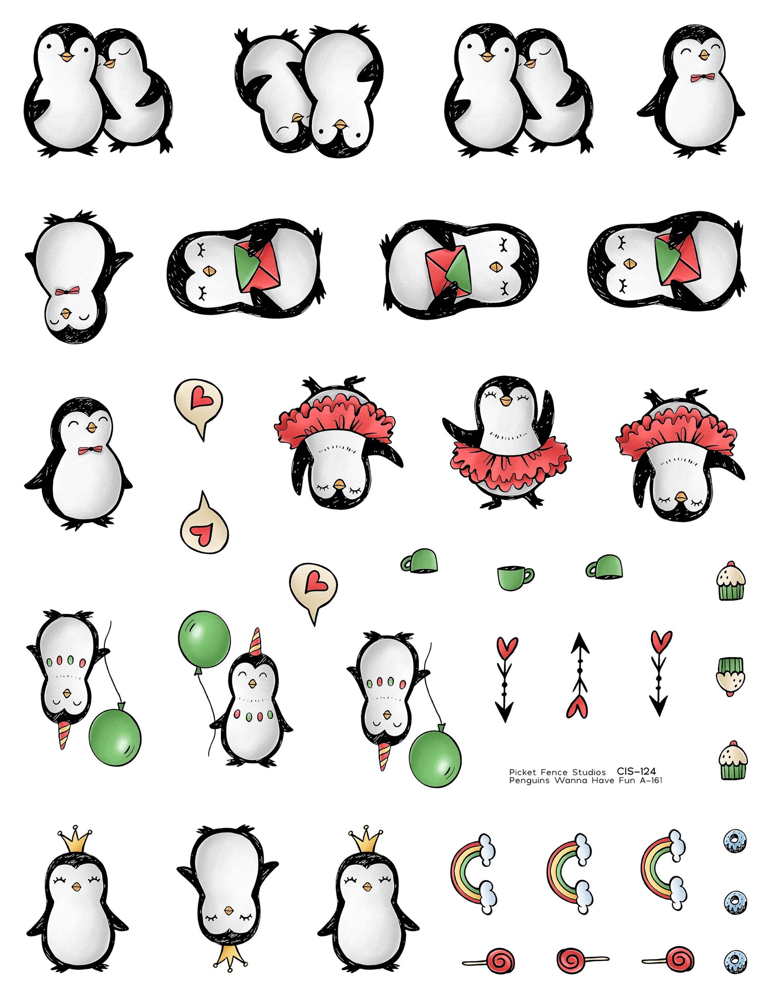 Colored Image Sheet: Penguins Wanna Have Fun