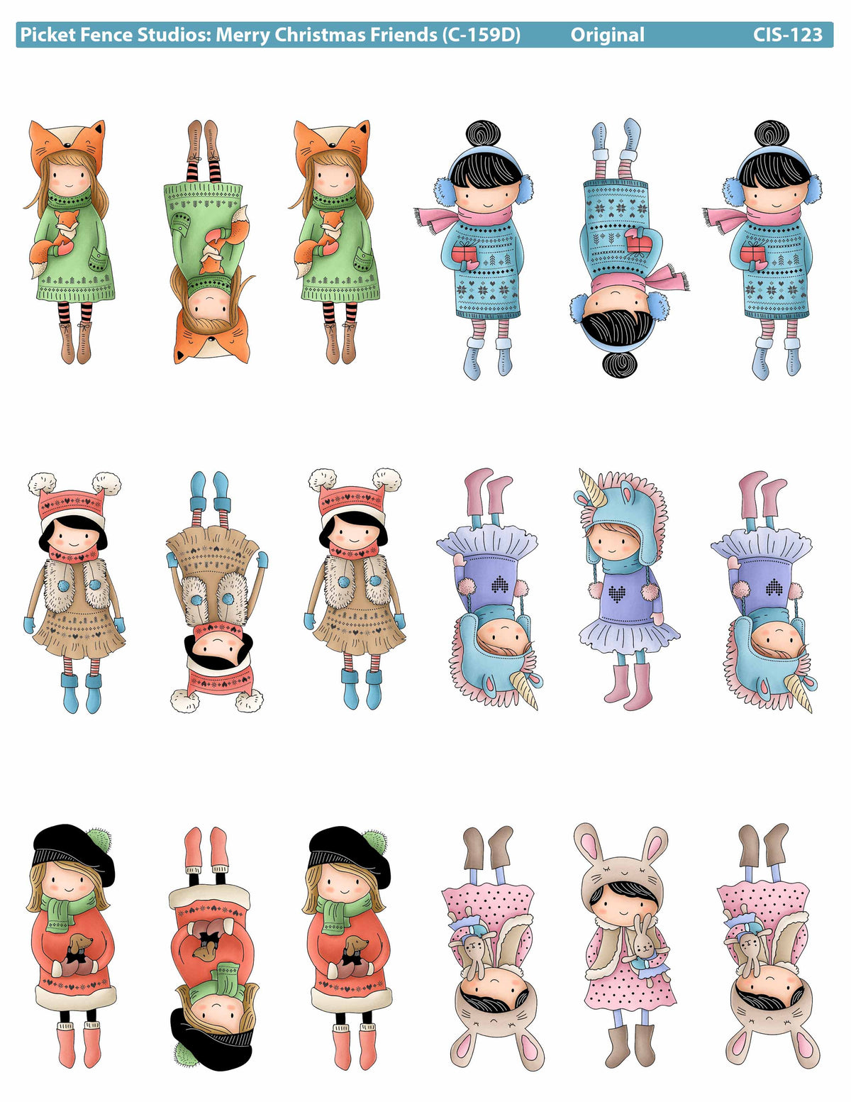 Colored Image Sheet: Merry Christmas Friends (Original)