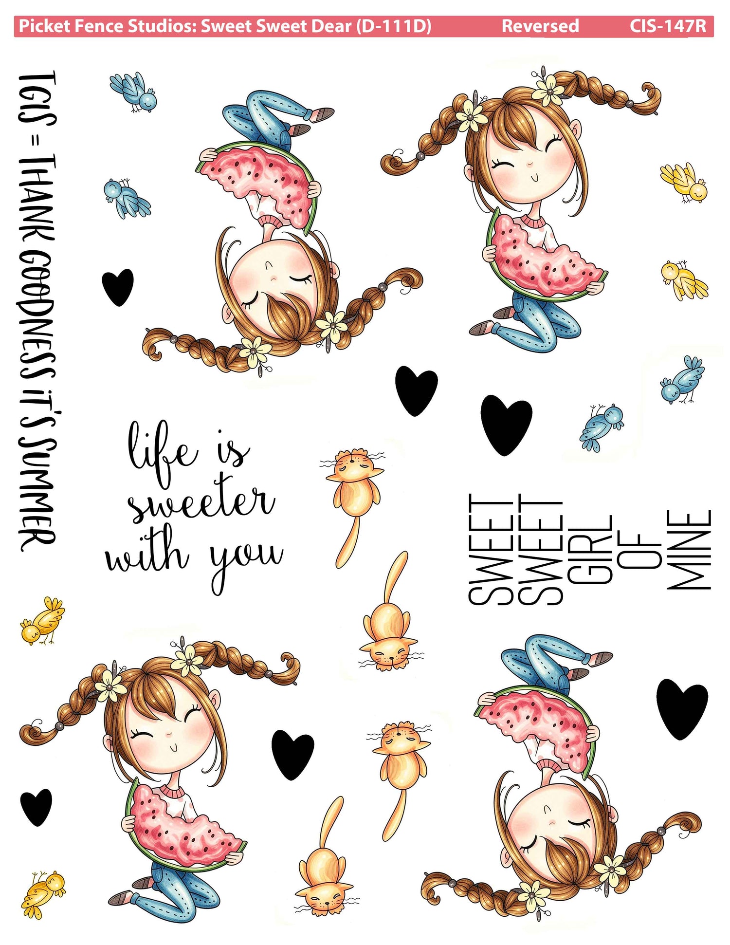 Colored Image Sheet - Sweet Sweet Dear (Reverse Orientation)