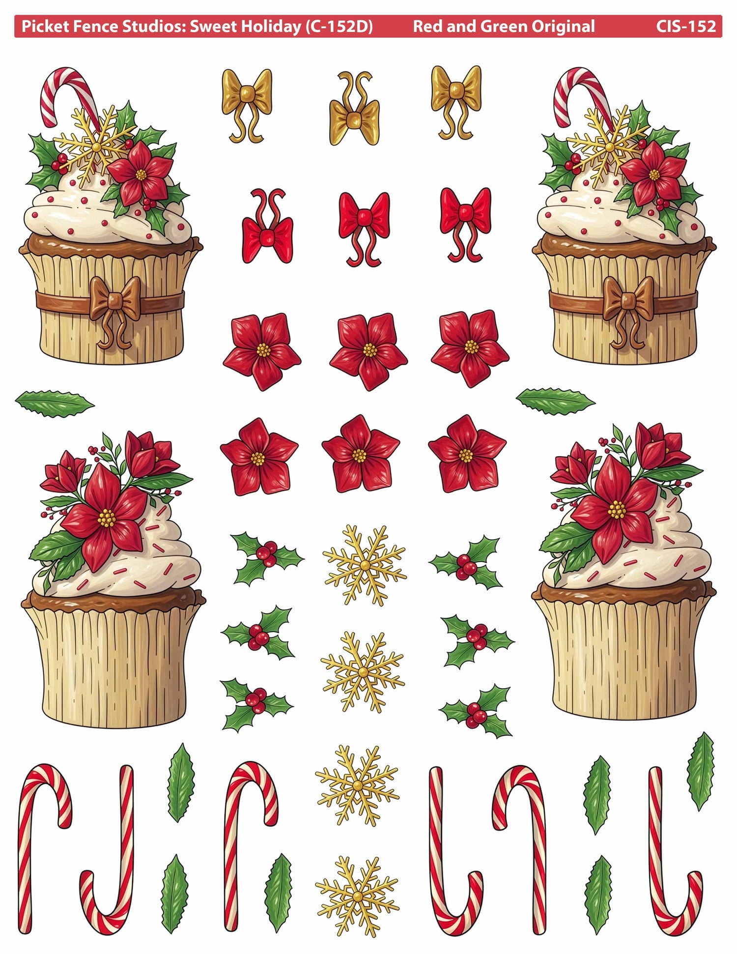 Colored Image Sheet: Sweet Holiday (Red and Green)