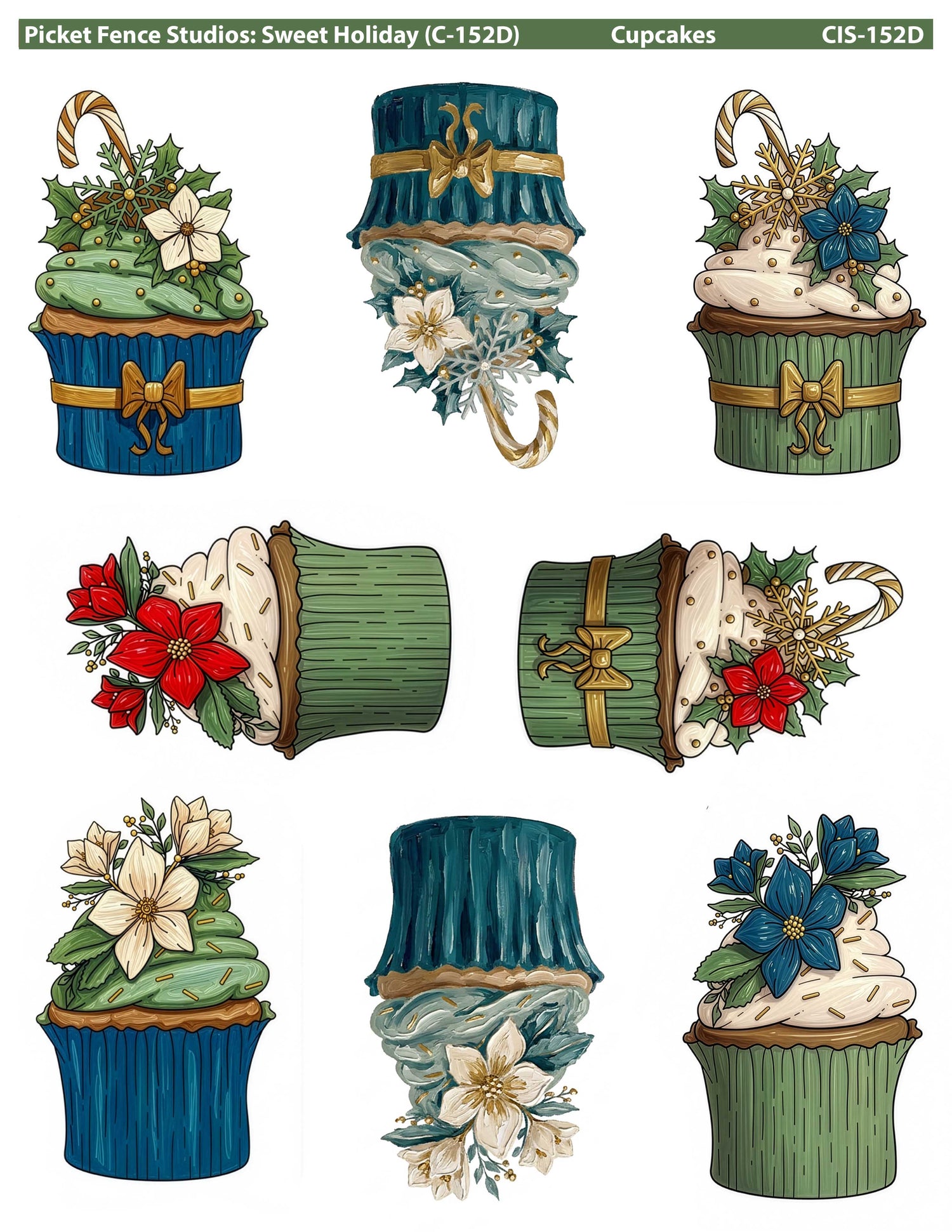 Colored Image Sheet: Sweet Holiday (Cupcakes)