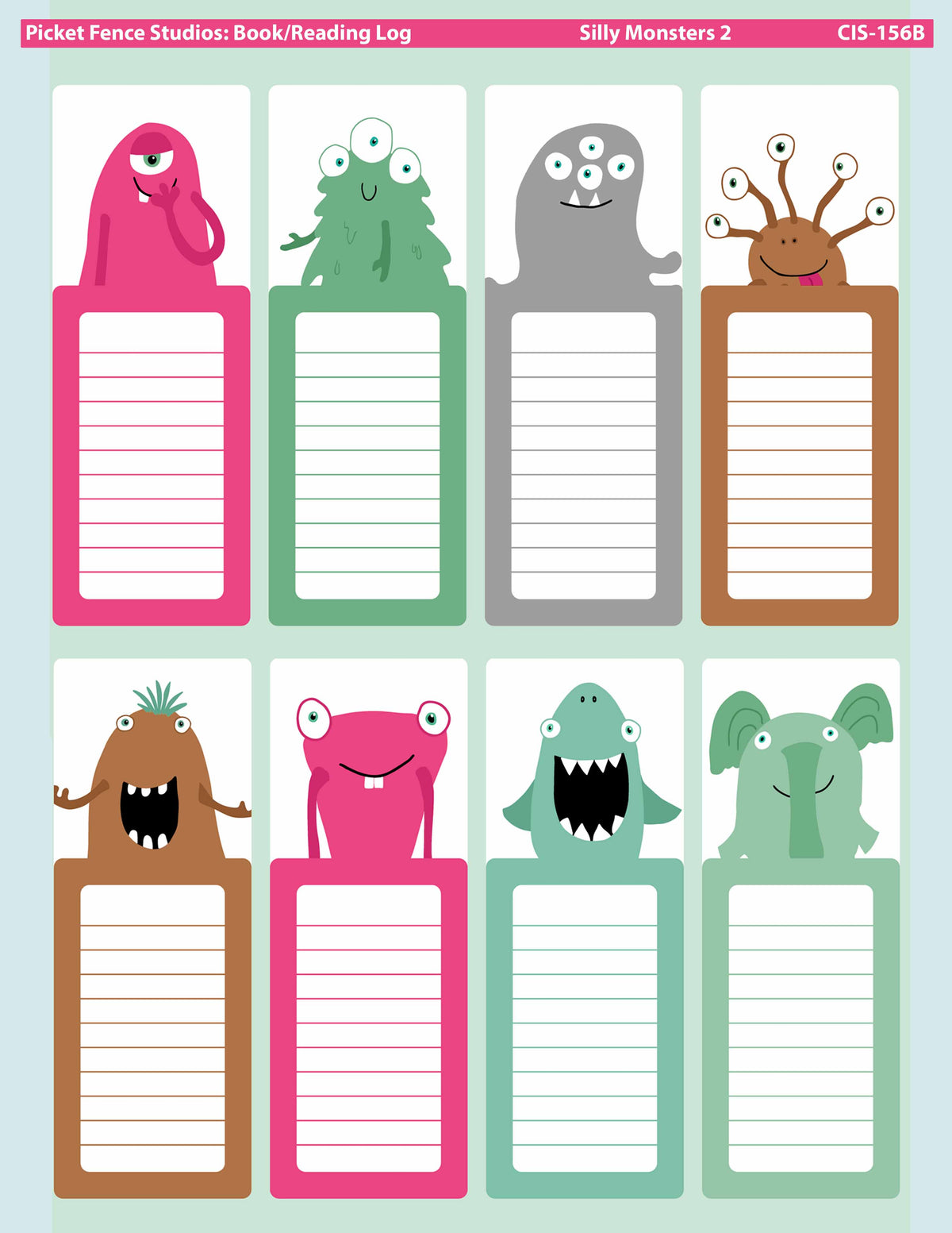 Reading Logs: Silly Monsters 2