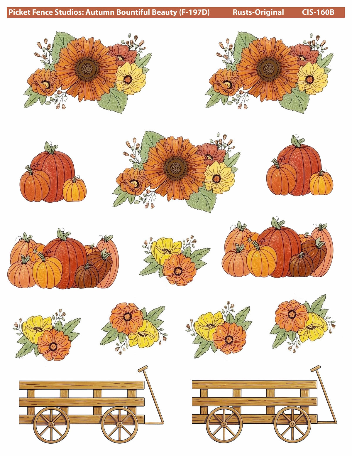 Colored Image Sheet: Autumn Bountiful Beauty (Rusts - Original)