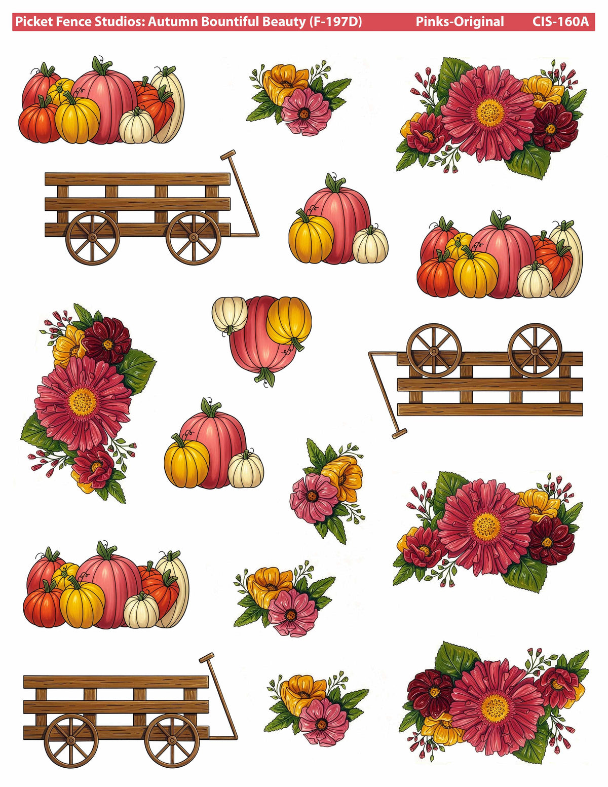 Colored Image Sheet: Autumn Bountiful Beauty (Pinks-Original)