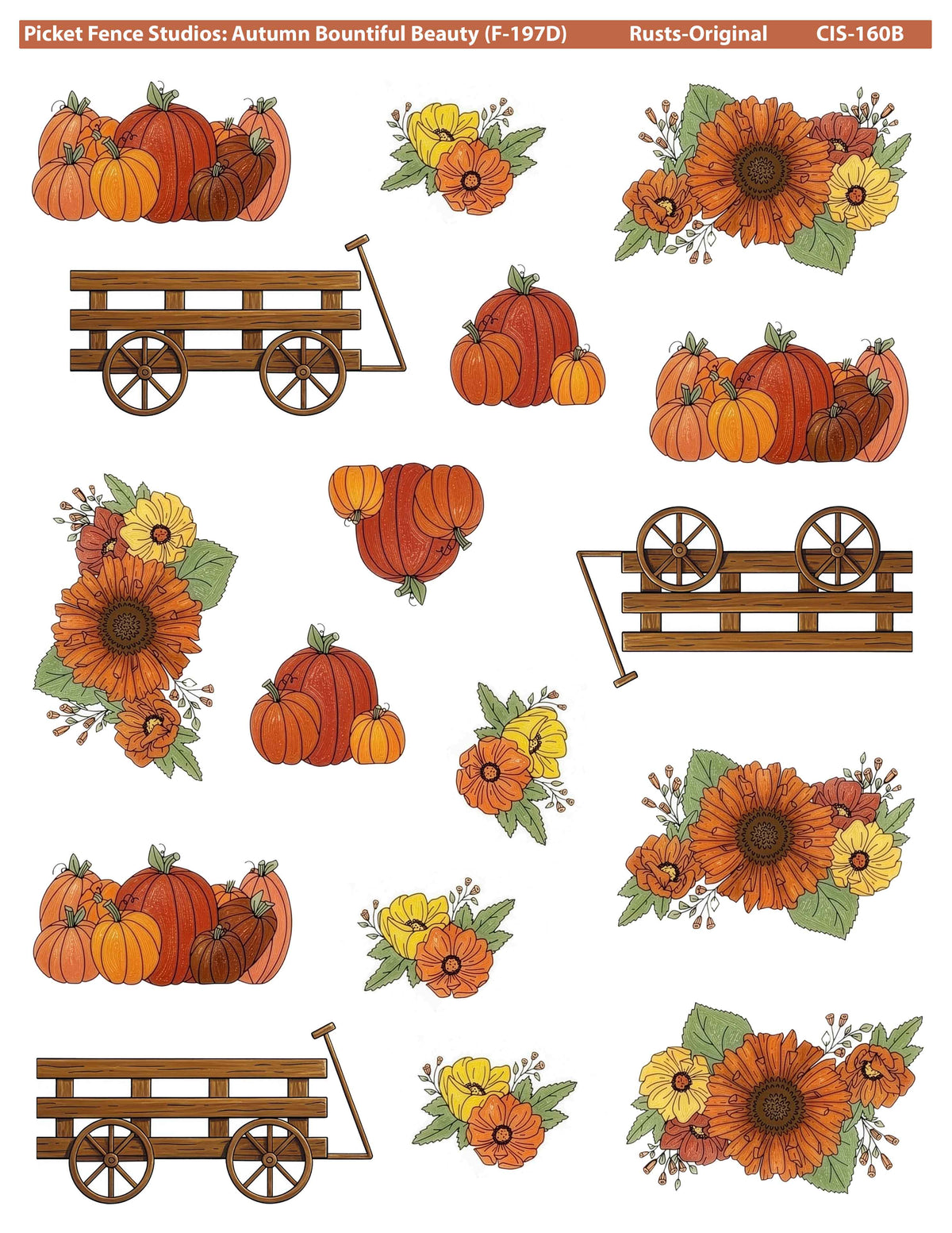 Colored Image Sheet: Autumn Bountiful Beauty (Rusts-Original)