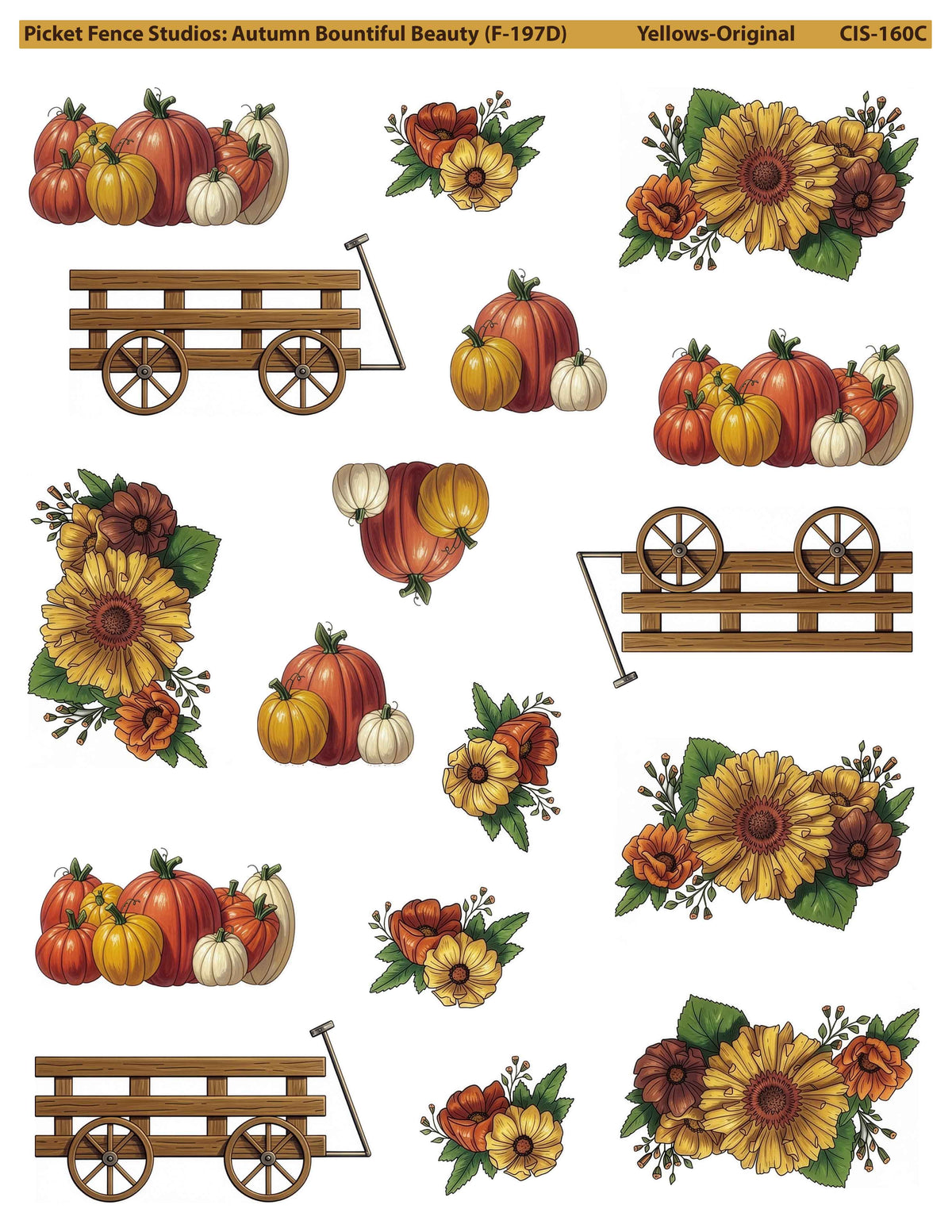 Colored Image Sheet: Autumn Bountiful Beauty (Yellows-Original)