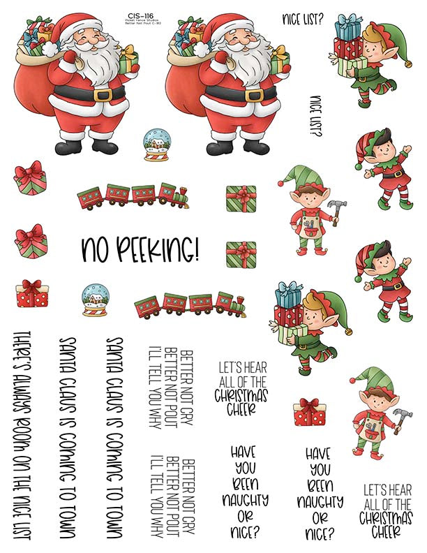 Better Not Pout Colored Image Sheet