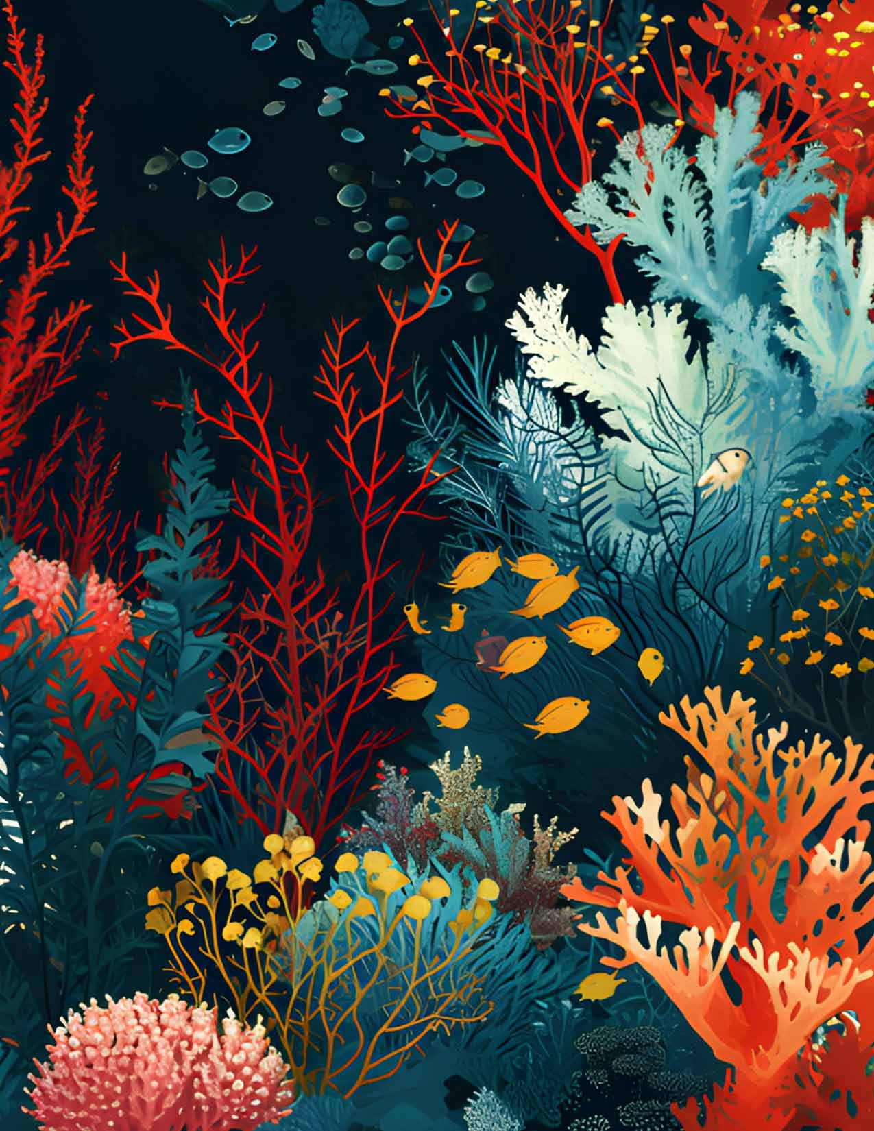 Fabulously A2 Glossy Card Fronts: Coral Reef, Again