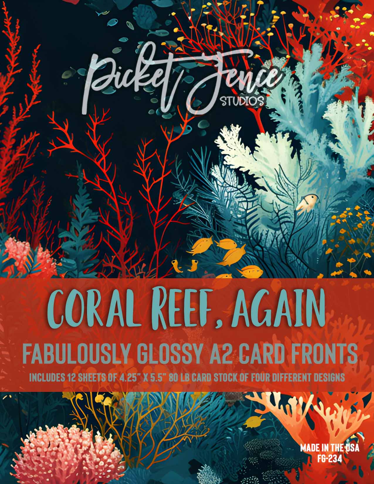 Fabulously A2 Glossy Card Fronts: Coral Reef, Again