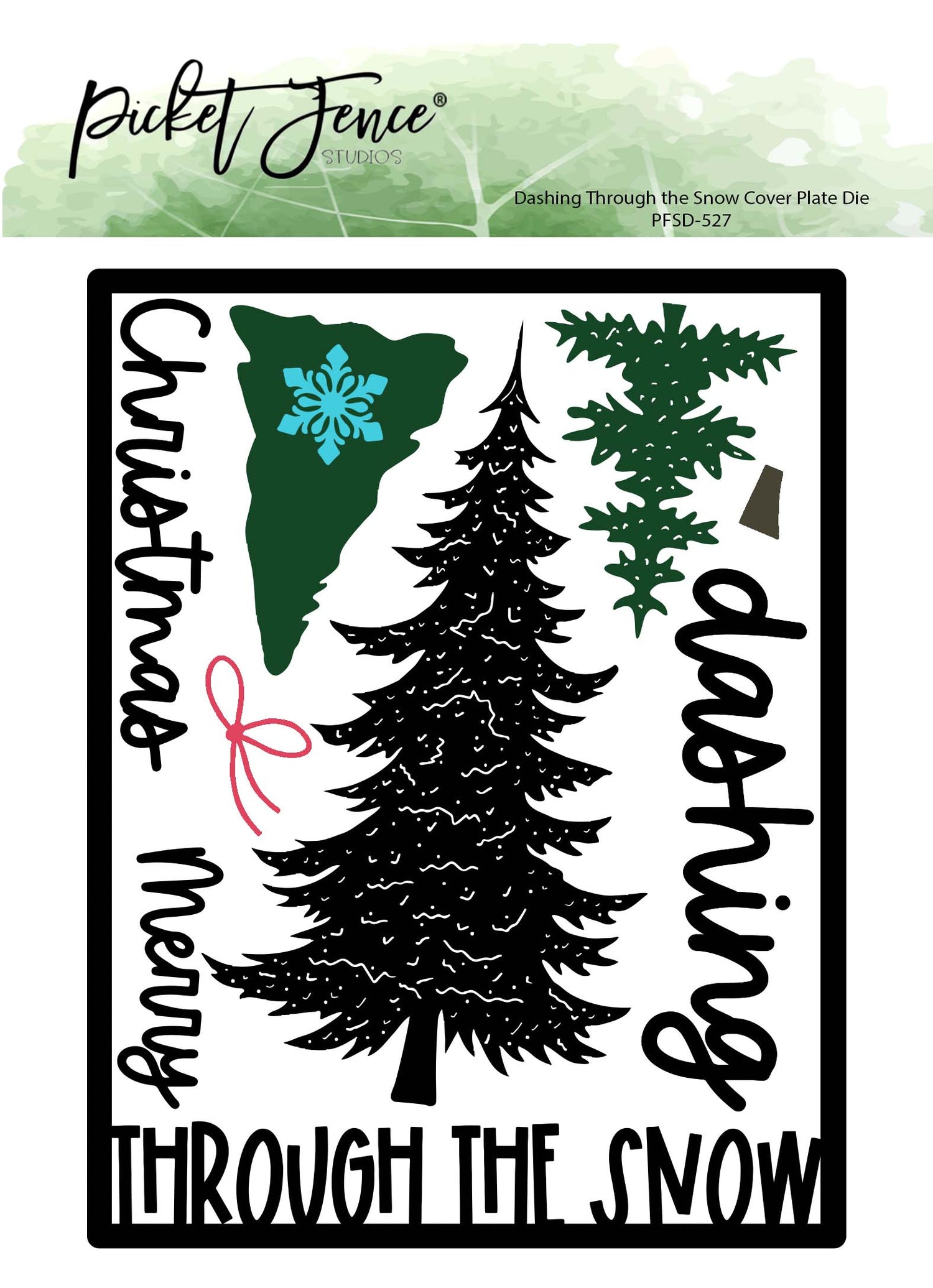 Dashing Through the Snow Cover Plate Die