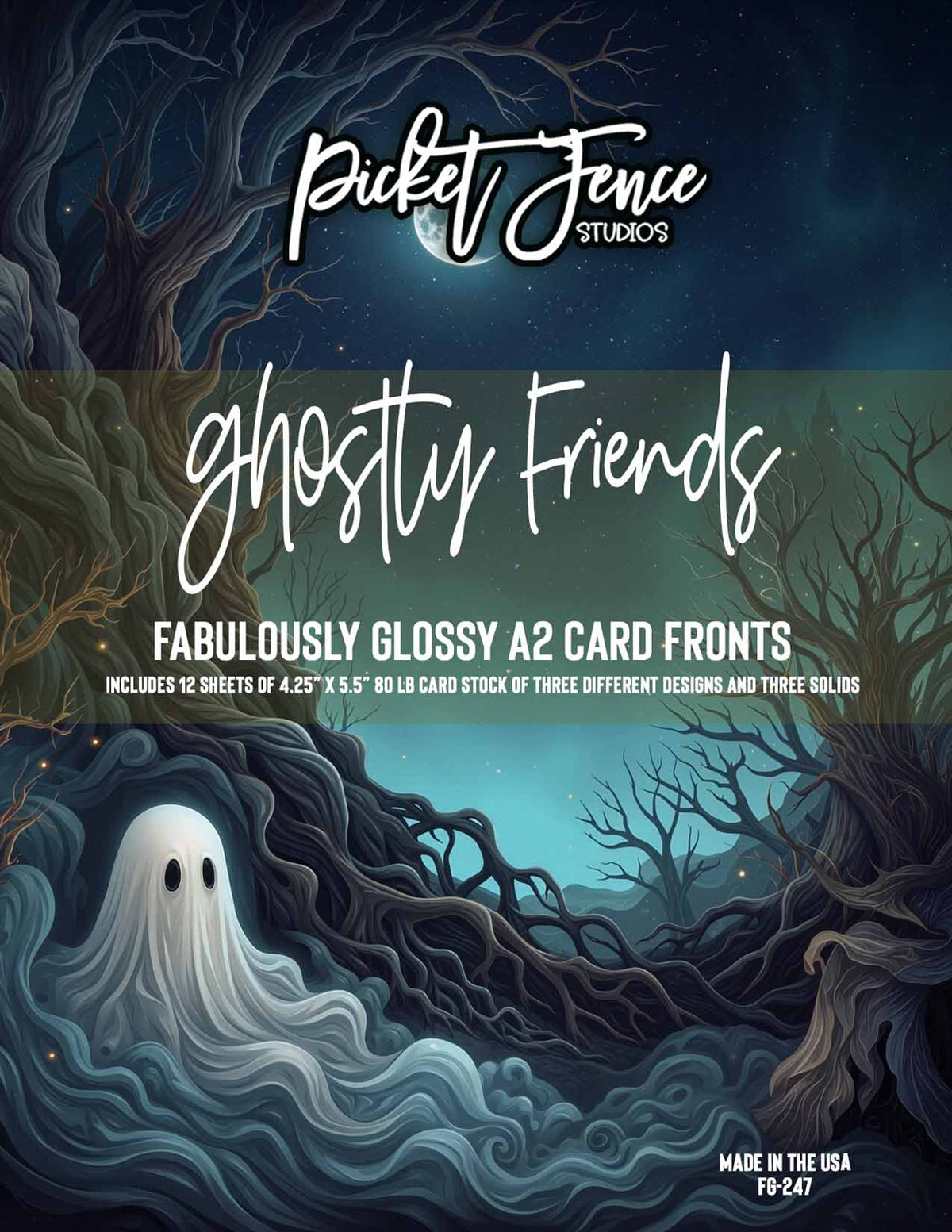 Fabulously Glossy A2 Card Fronts: Ghostly Friends