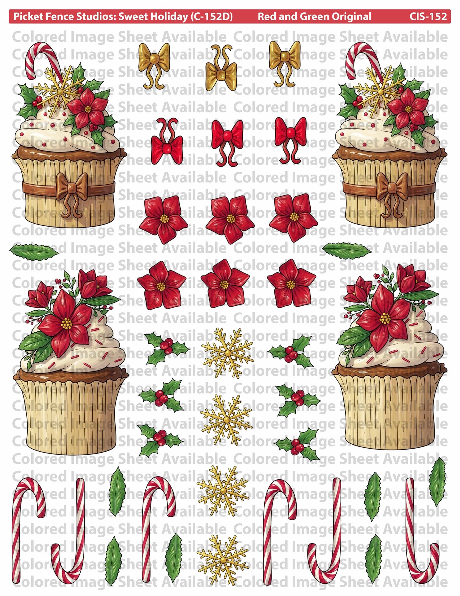Colored Image Sheet: Sweet Holiday (Pink Golds)