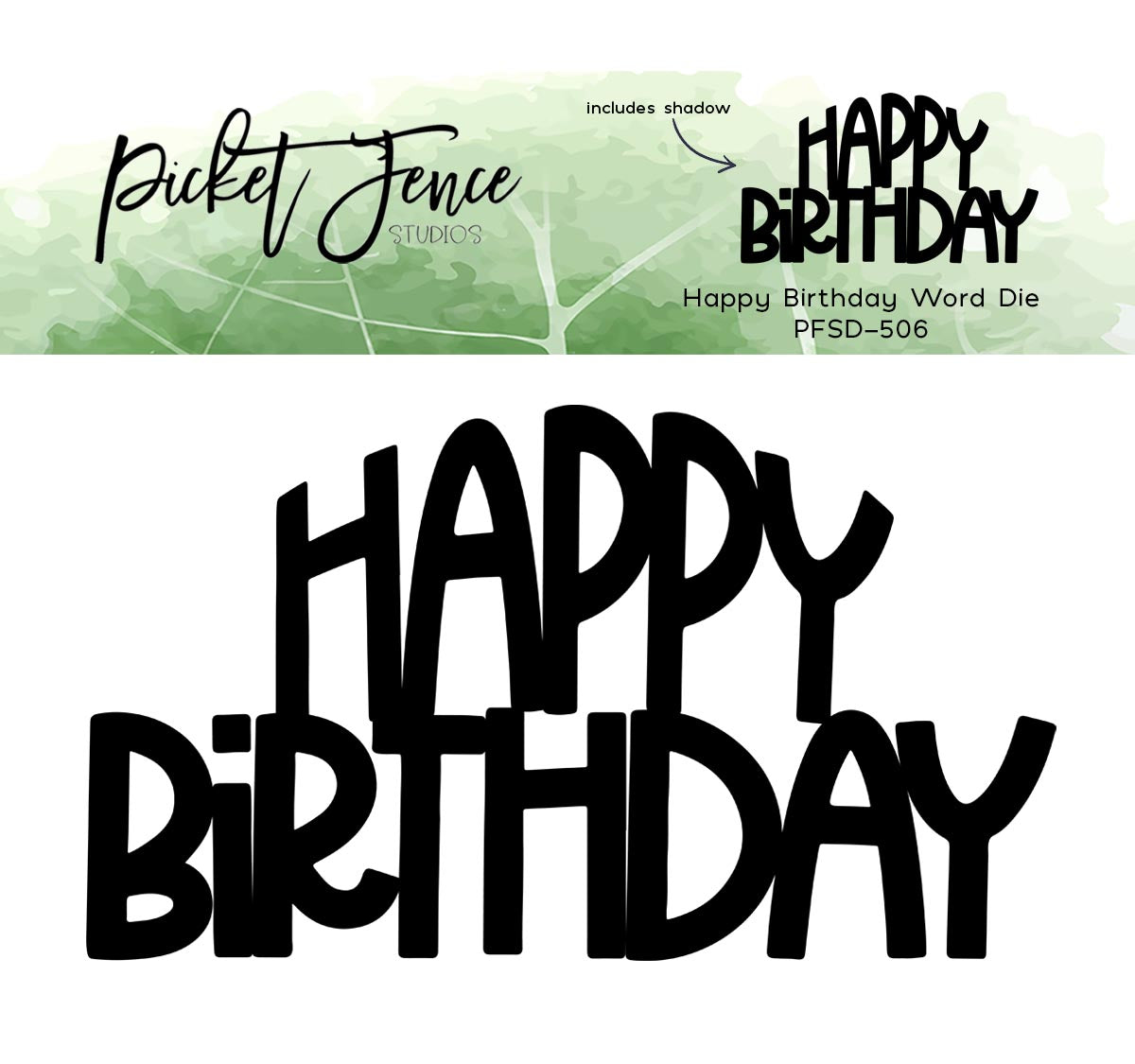 Happy Birthday Word Die