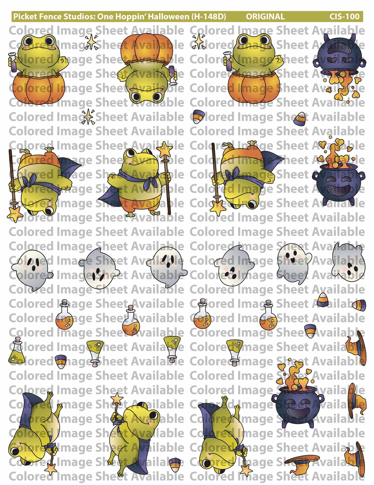Colored Image Sheet: One Hoppin Halloween (Reverse Orientation)