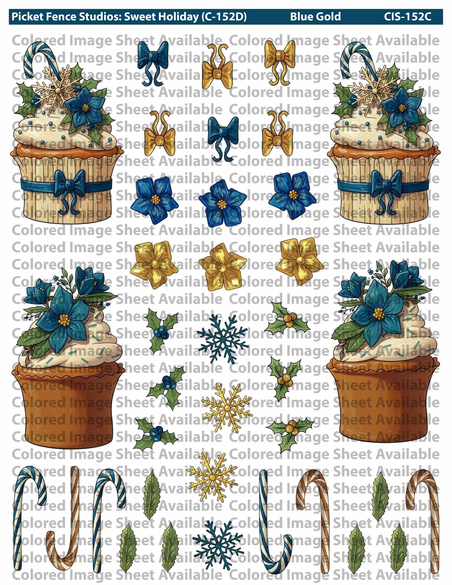 Colored Image Sheet: Sweet Holiday (Red and Green)