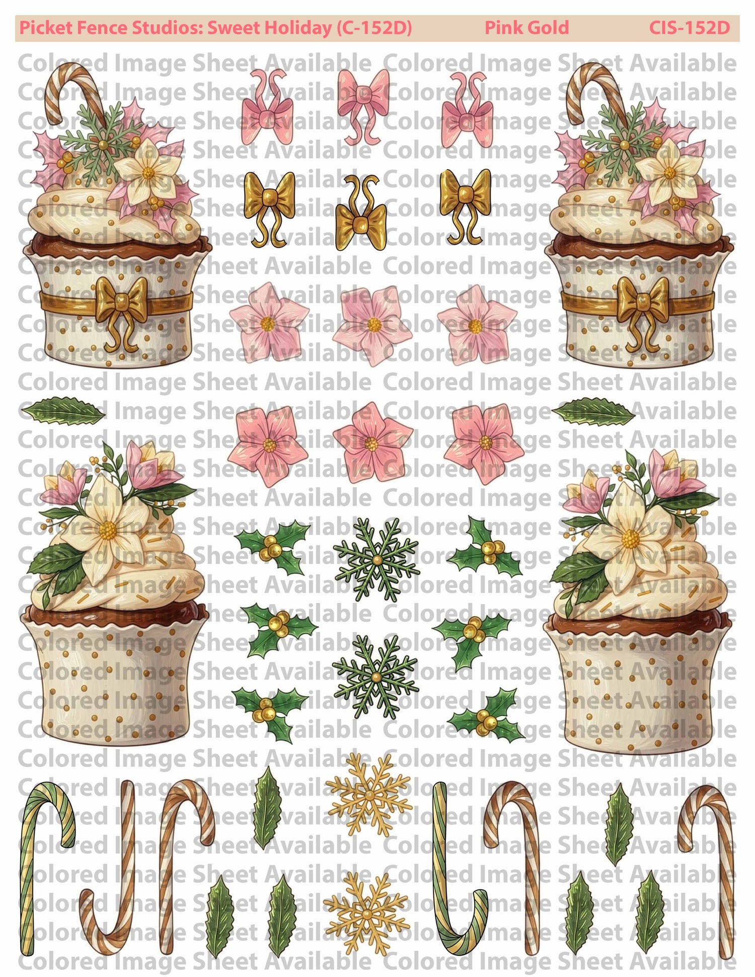 Colored Image Sheet: Sweet Holiday (Blue Golds)