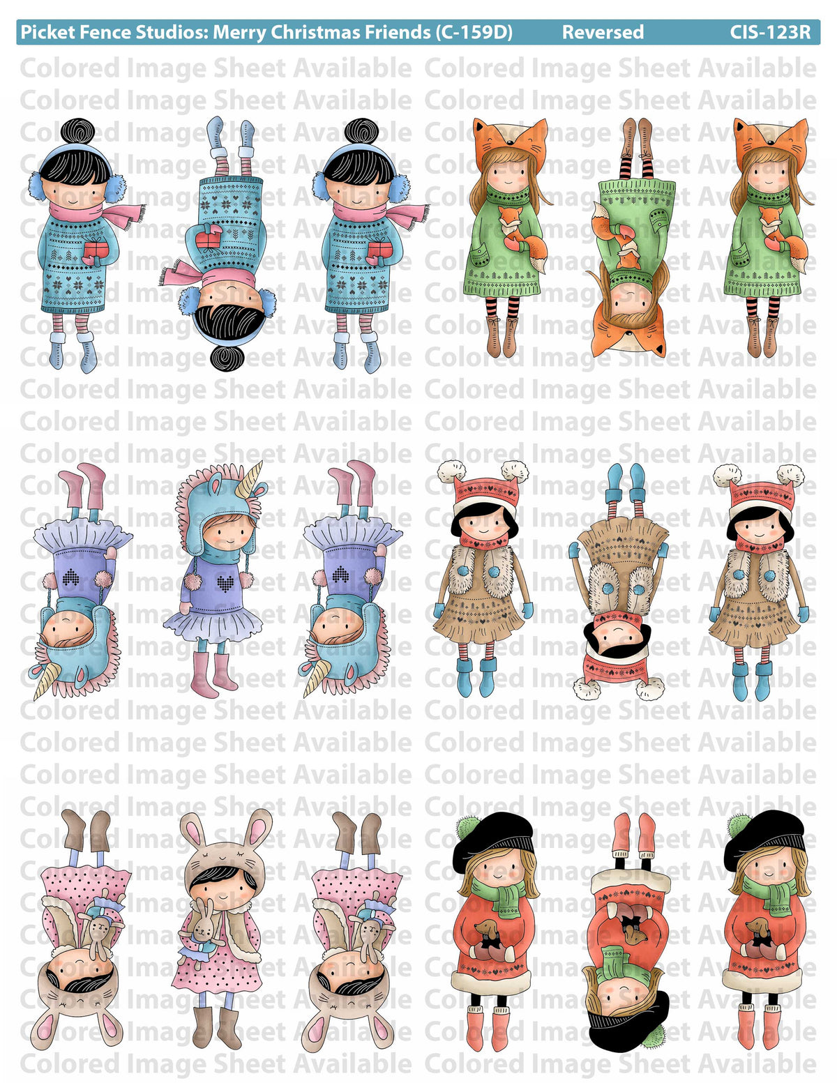 Colored Image Sheet: Merry Christmas Friends (Original)