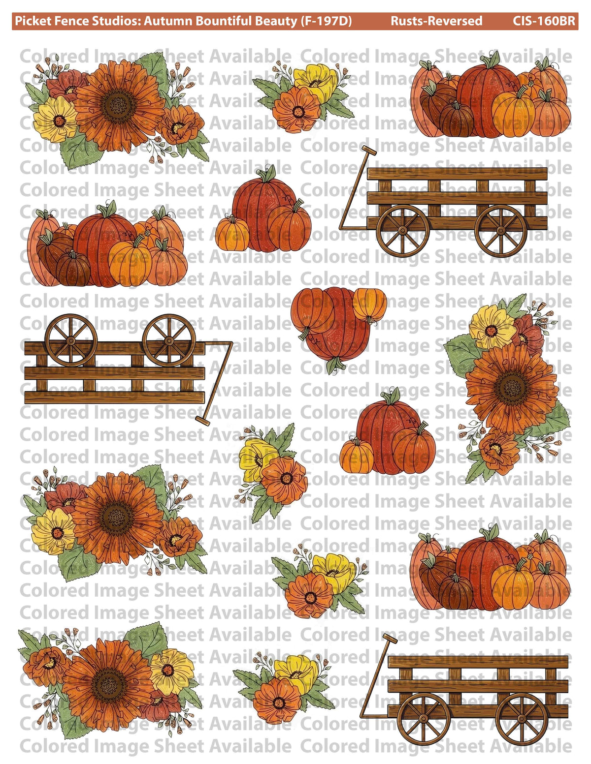 Colored Image Sheet: Autumn Bountiful Beauty (Rusts-Original)