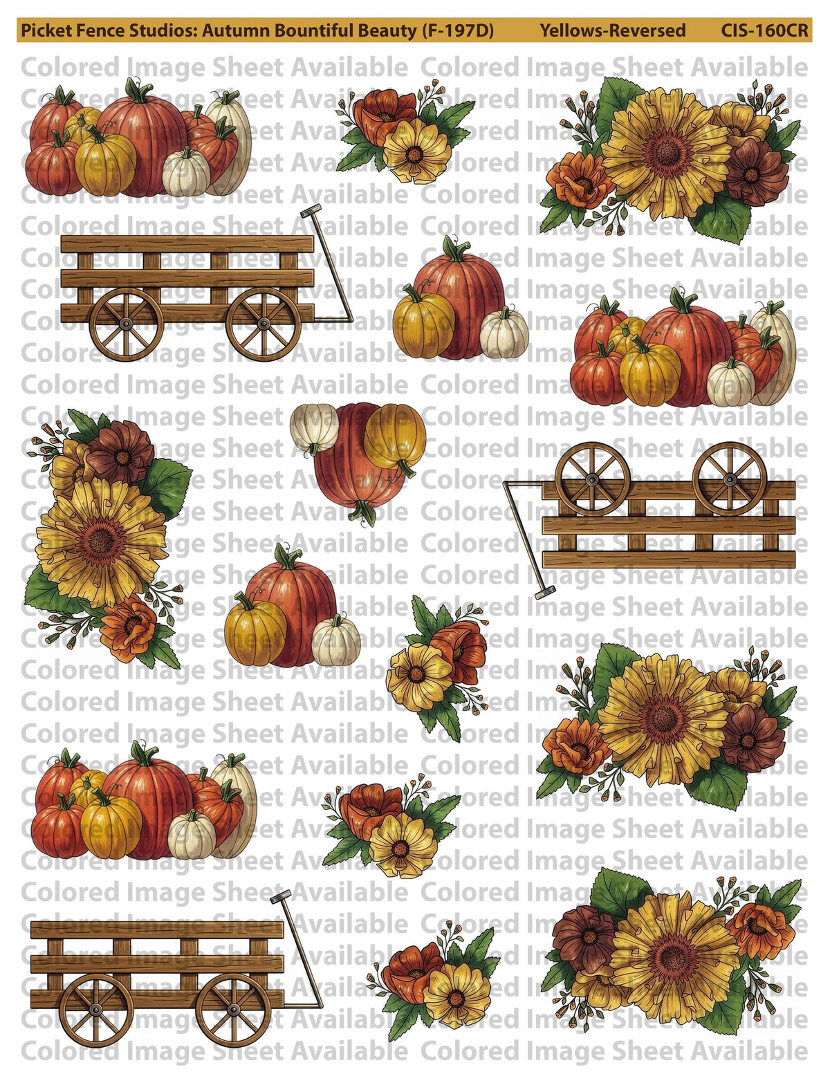 Colored Image Sheet: Autumn Bountiful Beauty (Yellows-Original)