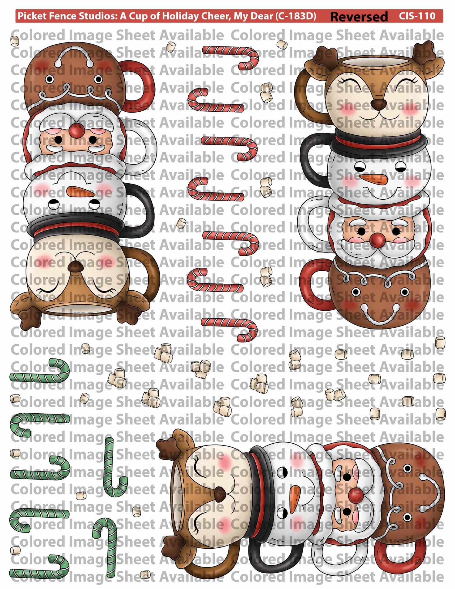 A Cup of Holiday Cheer, My Dear Colored Image Sheet (Original Orientation)