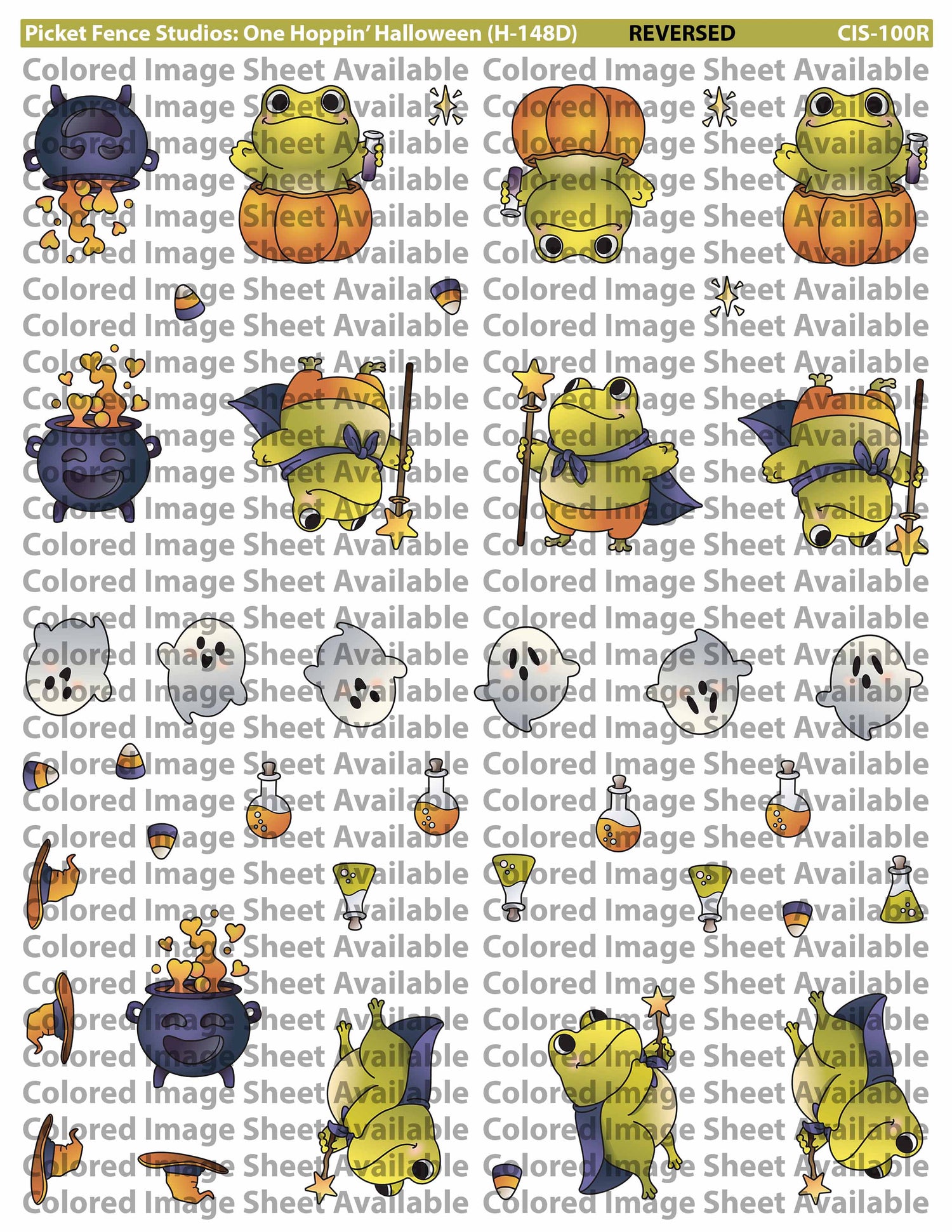 Colored Image Sheet - One Hoppin’ Halloween (Original Orientation)