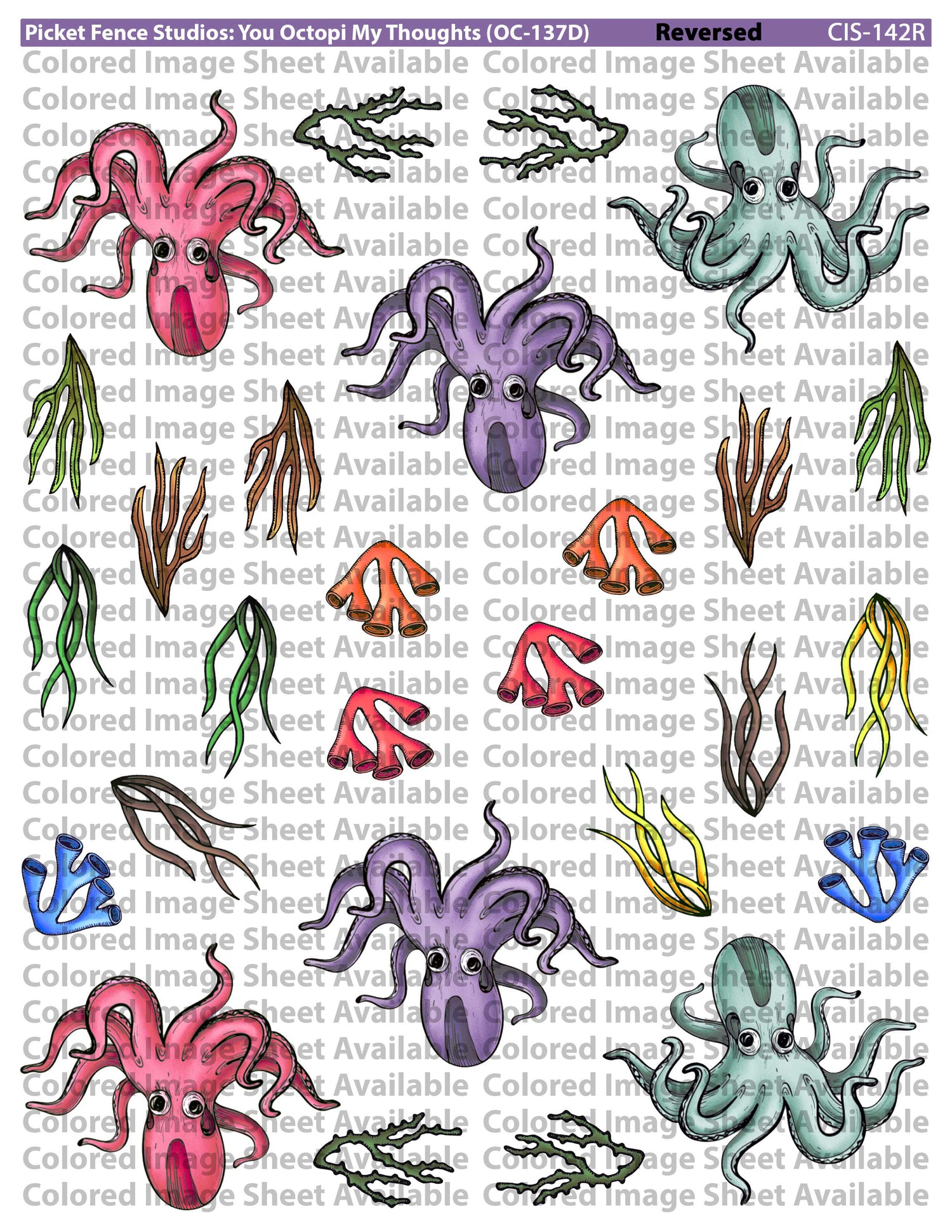 Colored Image Sheet: You Octopi My Thoughts (Original Orientation)
