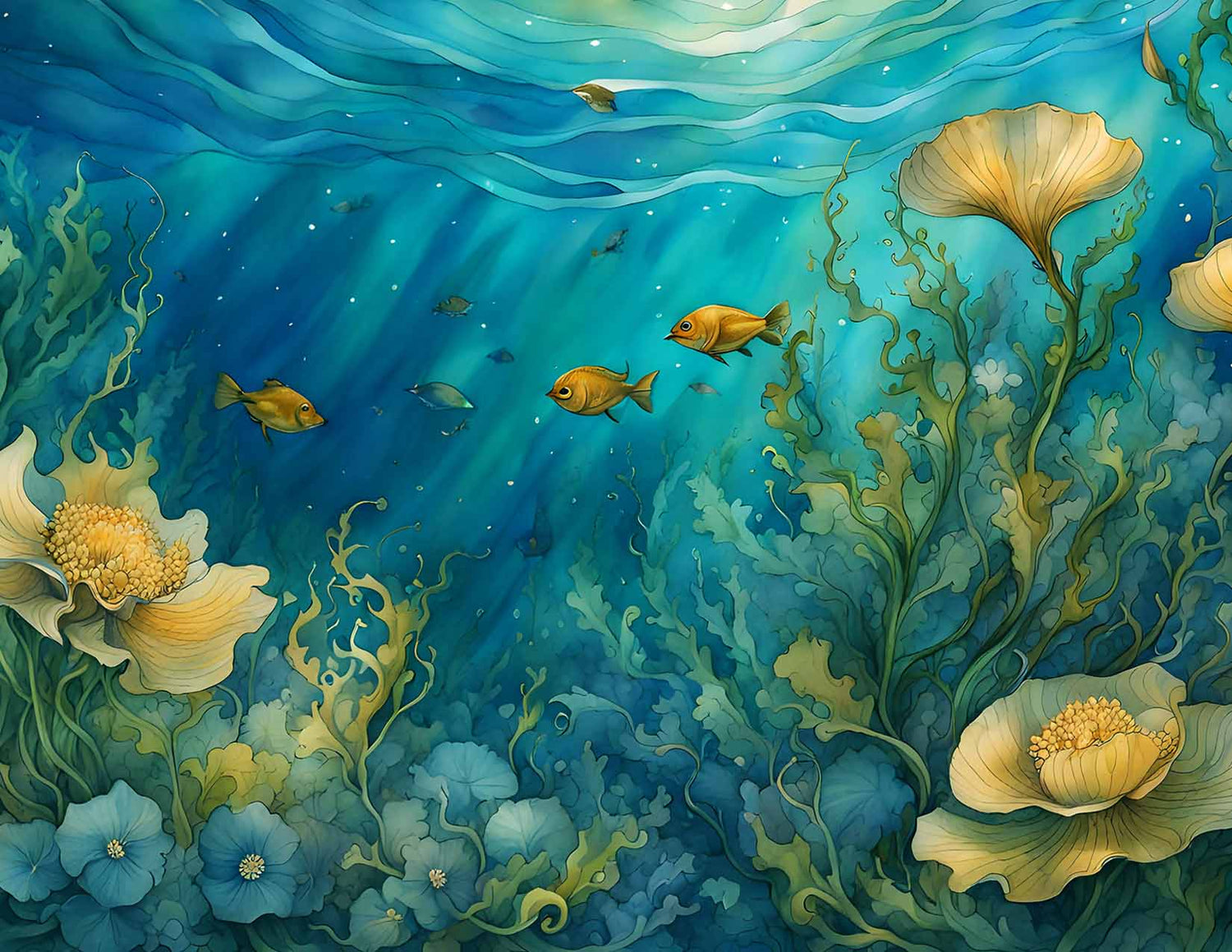 Fabulously A2 Glossy Card Fronts: Scene Building: Moody Ocean