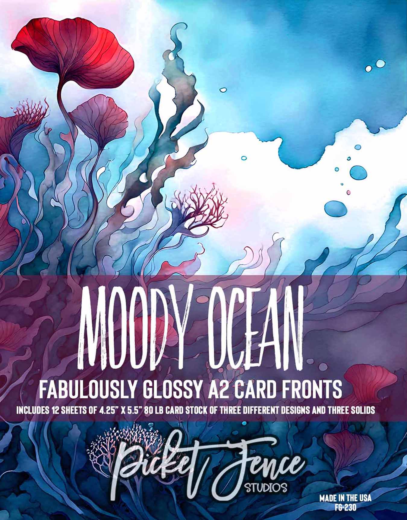 Fabulously A2 Glossy Card Fronts: Scene Building: Moody Ocean