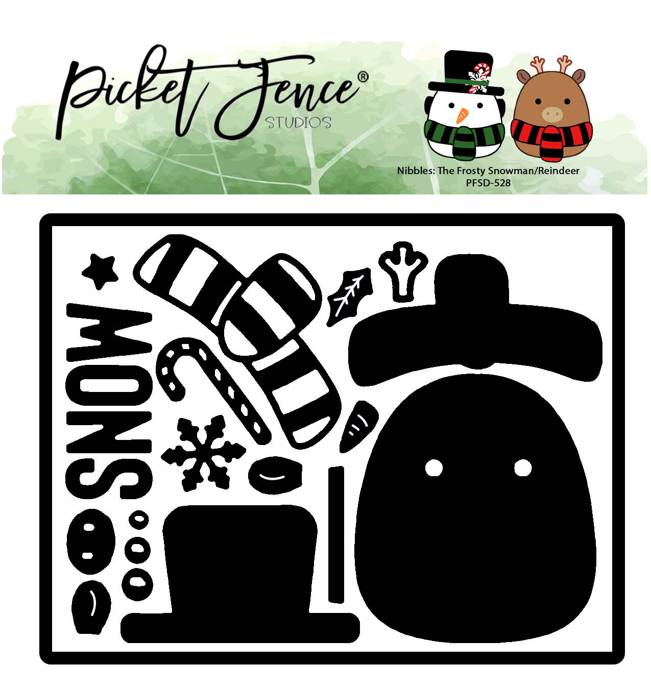 Nibbles: Frosty Snowman/Reindeer Die Set