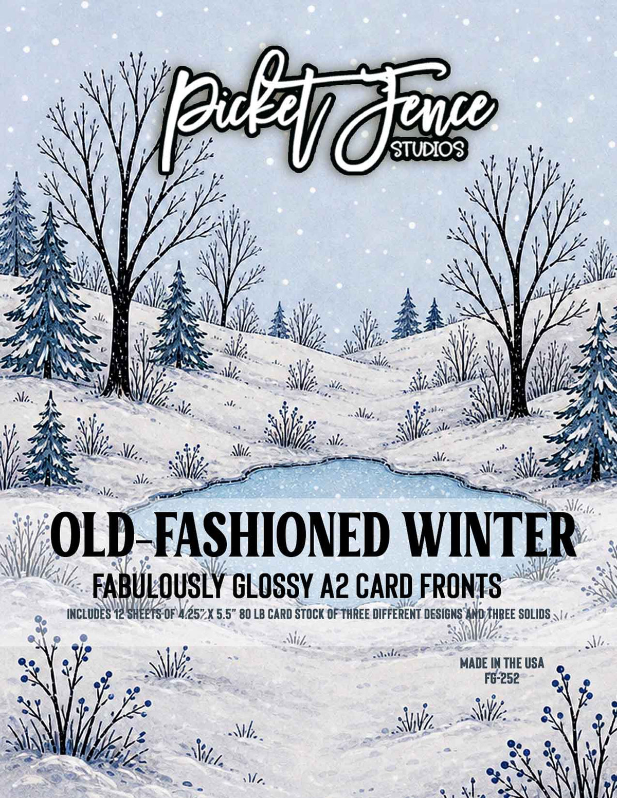 Fabulously Glossy A2 Card Fronts: Old-fashioned Winter