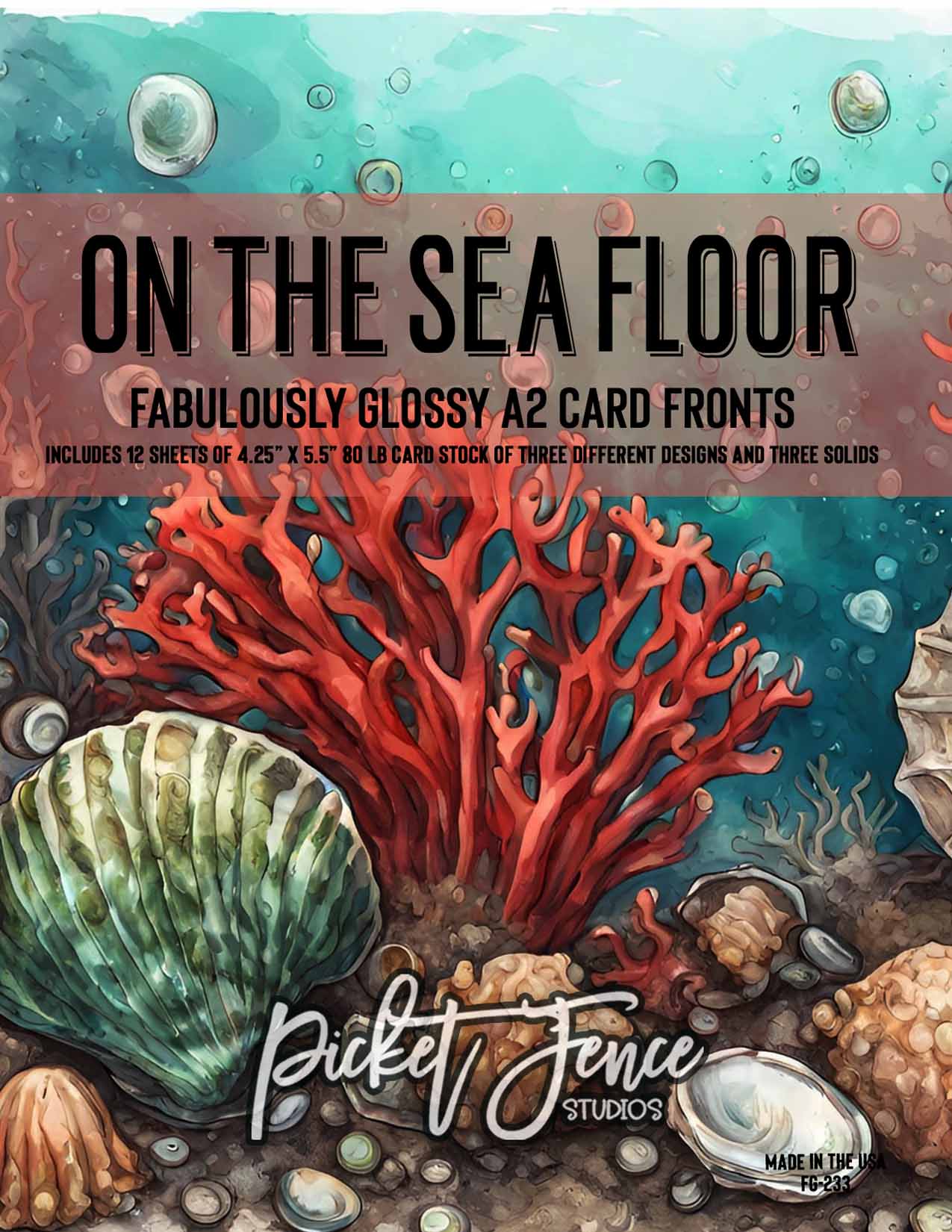 Fabulously A2 Glossy Card Fronts: On the Sea Floor